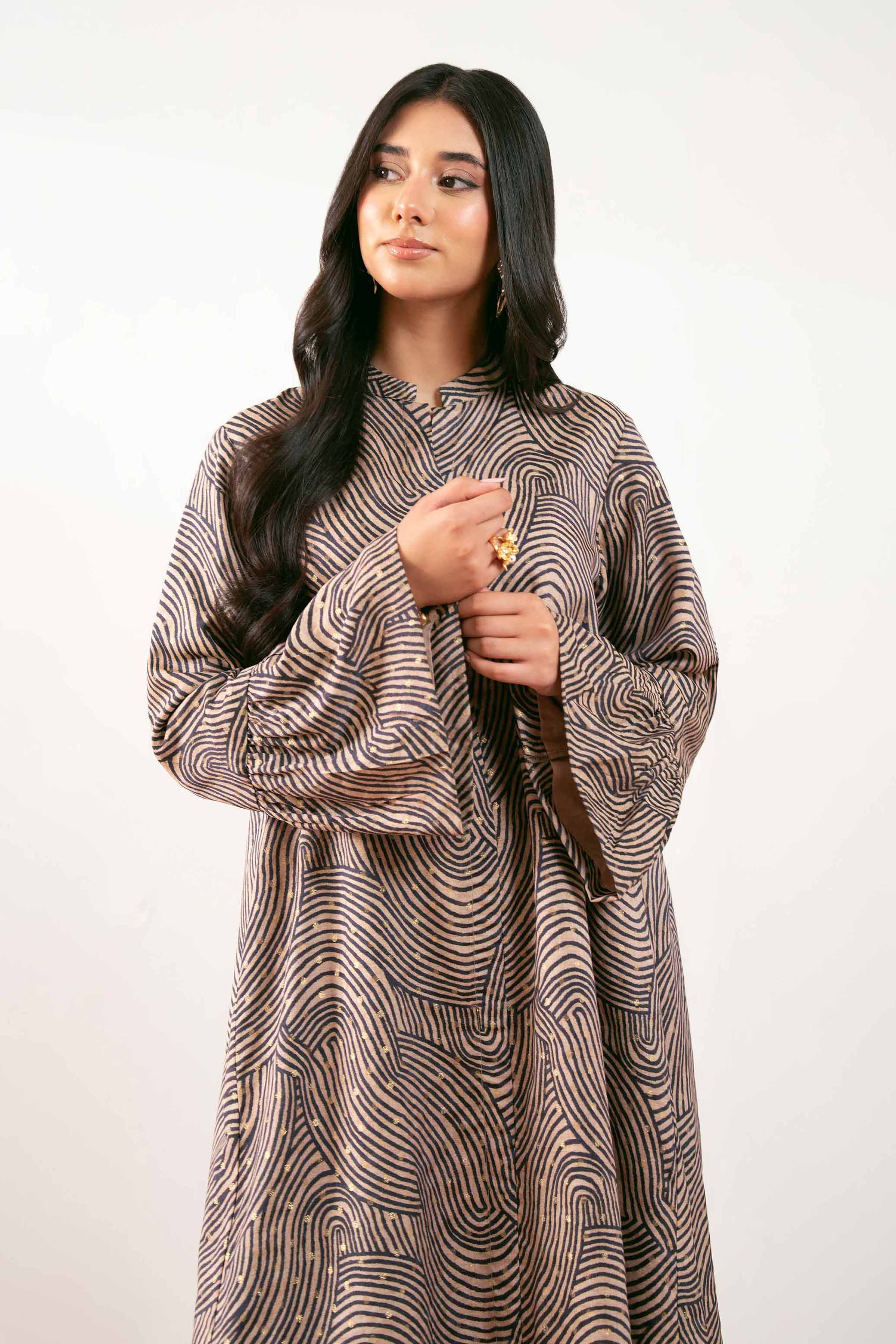 NISHATUAE - Brown Printed Monar Ready to wear Tunic