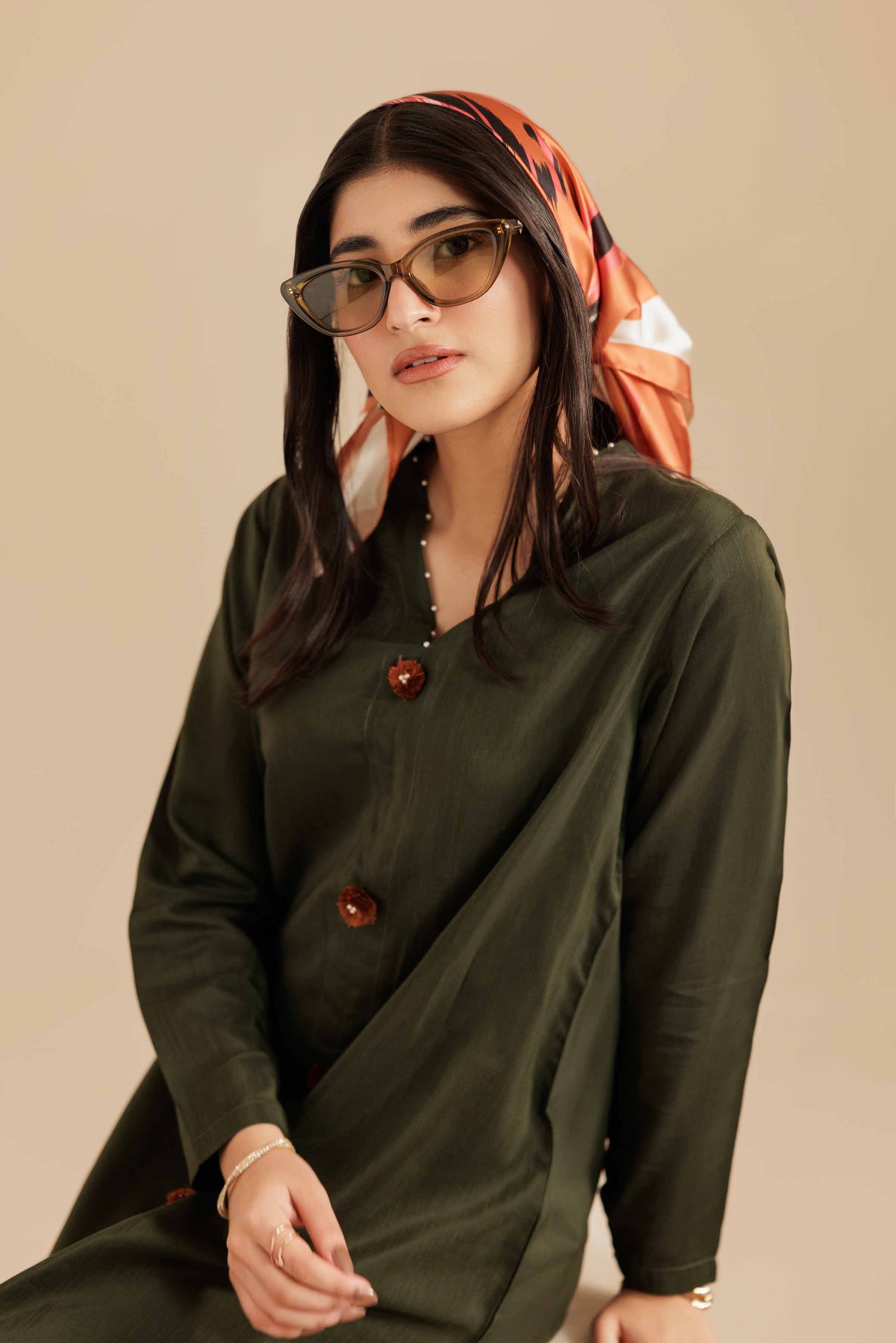 2 Piece - Printed Embroidered Suit - FS25-55