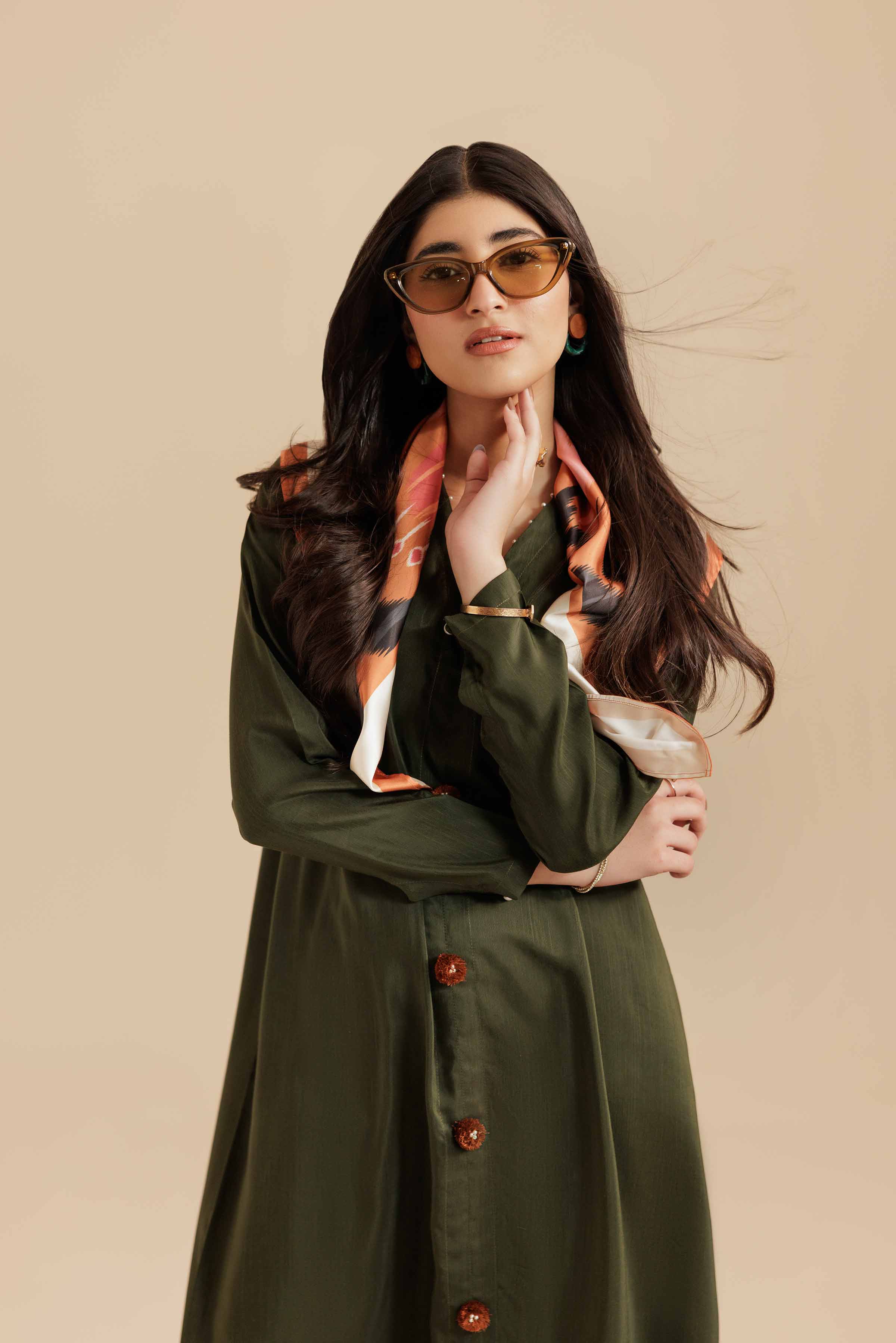 2 Piece - Printed Embroidered Suit - FS25-55