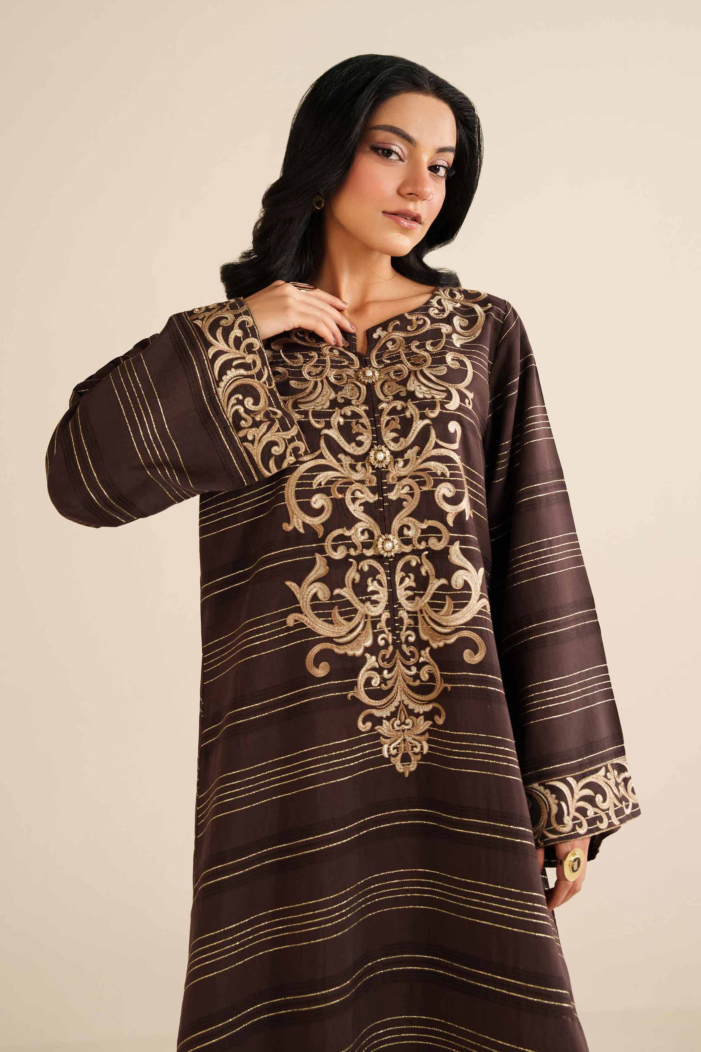 Nishat Linen UAE - Embroidered Dress - FS25-68