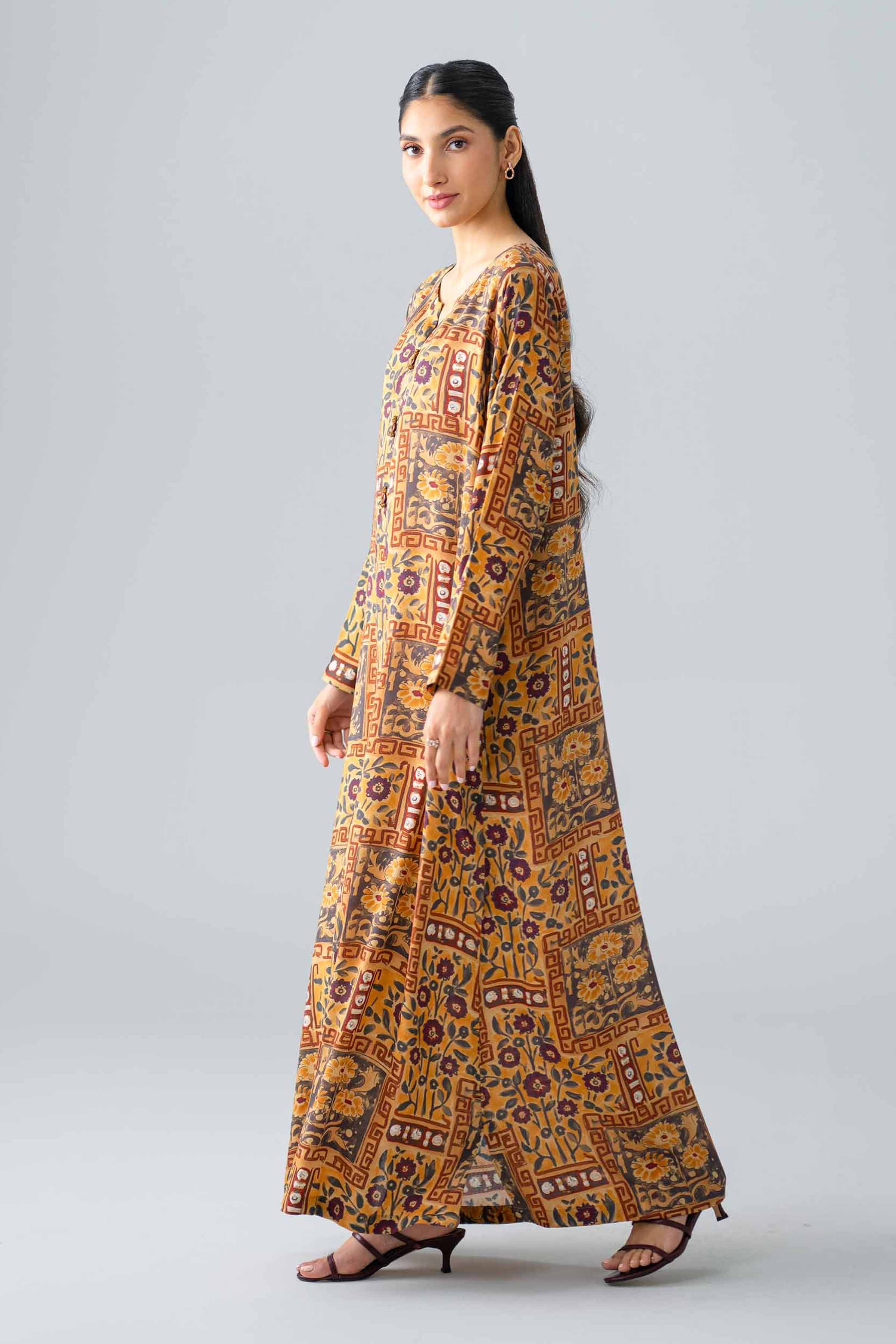 Printed Dress - FS26-30 Ready To Wear Multi Dobby 1PC Printed Dresses