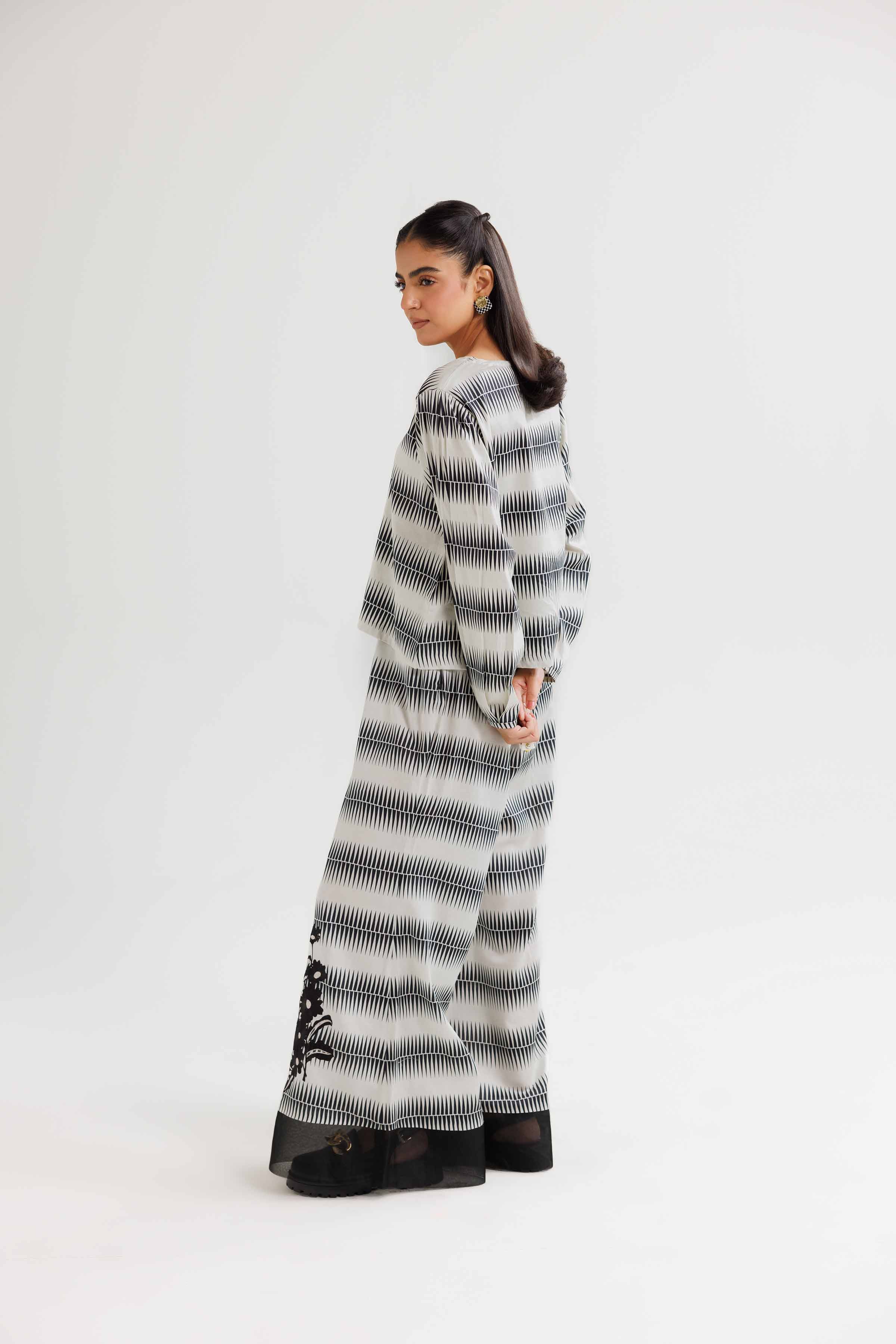 2 Piece - Printed Embroidered Suit - FW24-49