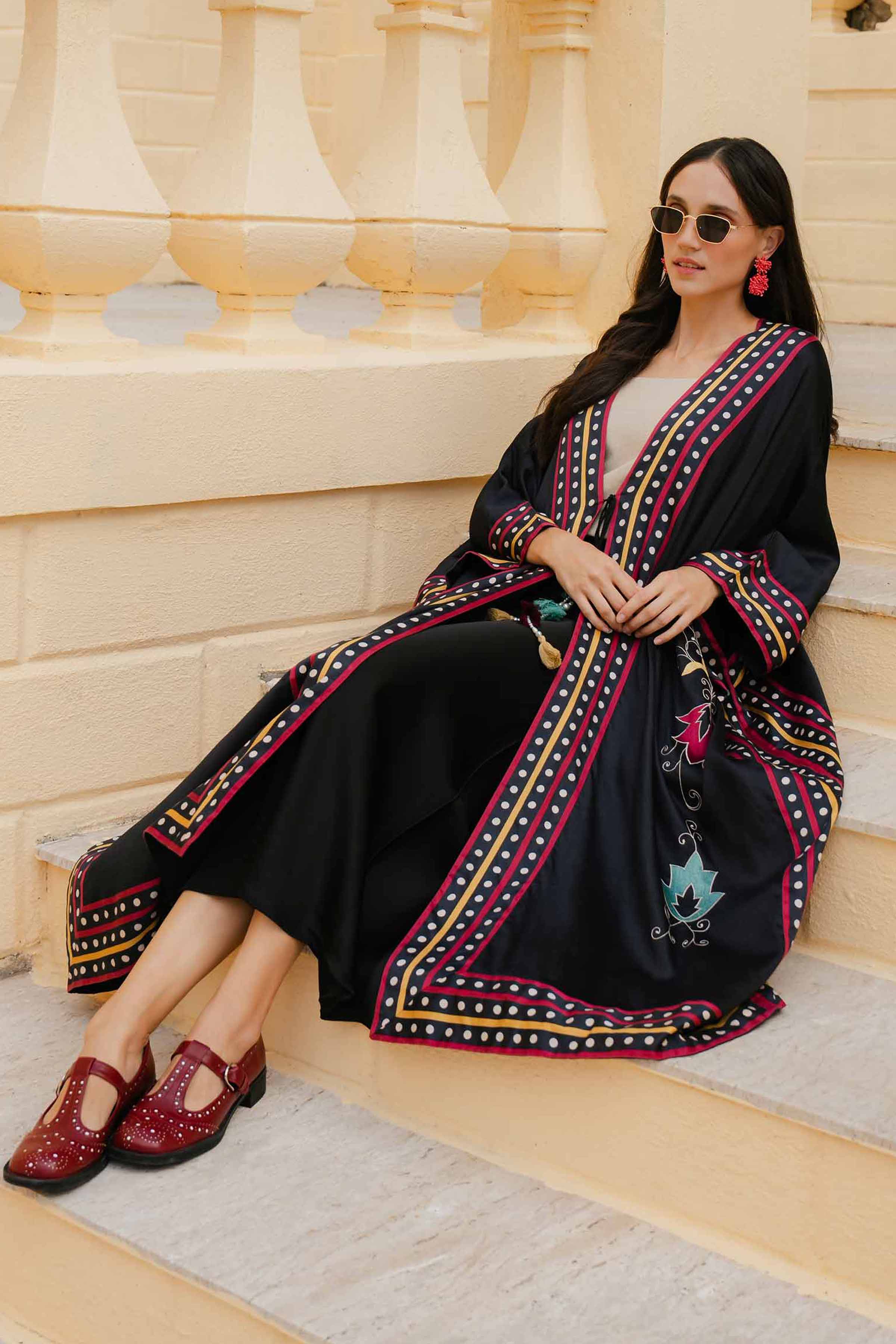 Printed Embroidered Kaftan - FW24-52