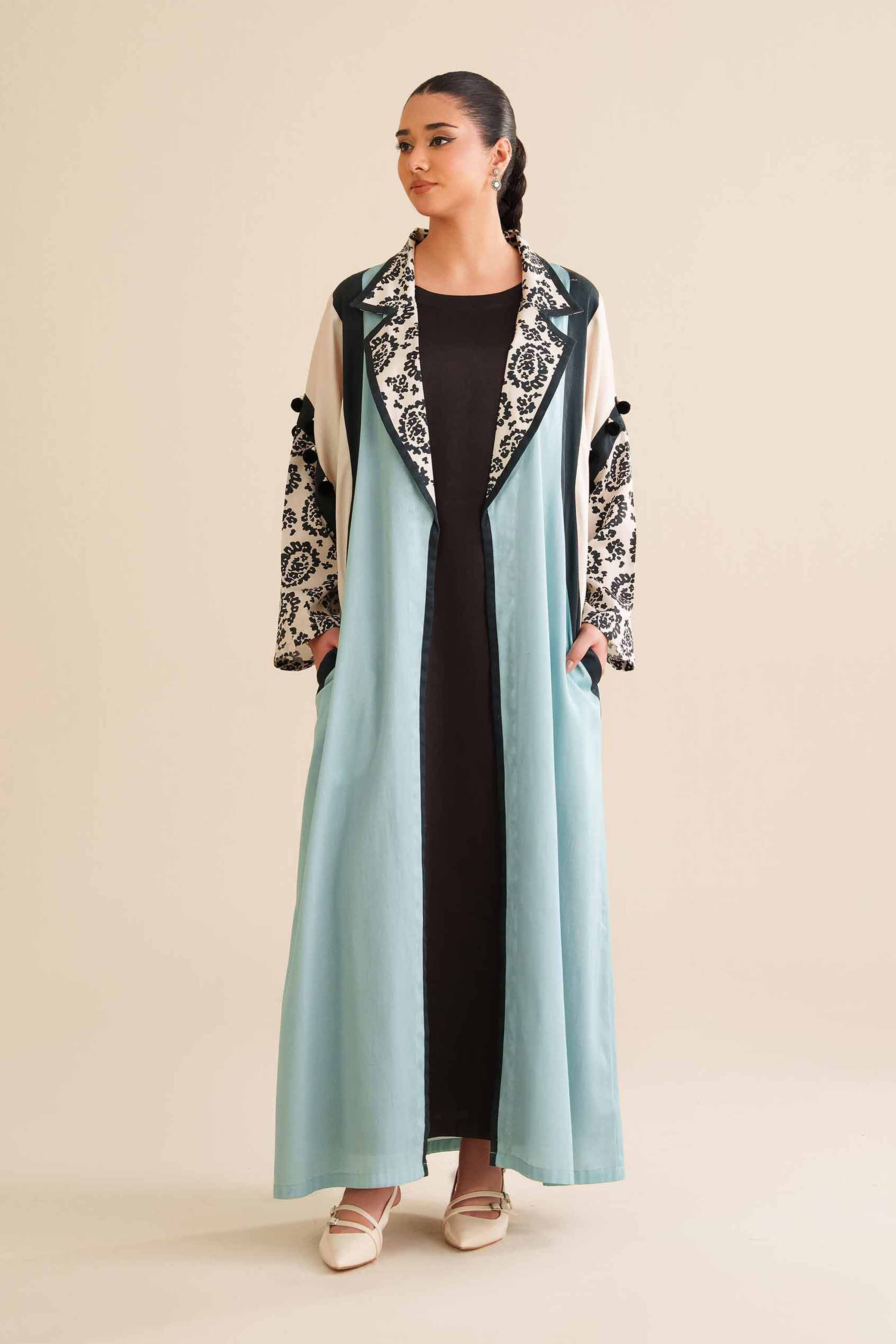 NISHATUAE - Multi Printed Satin 2-piece Ready to wear Dress