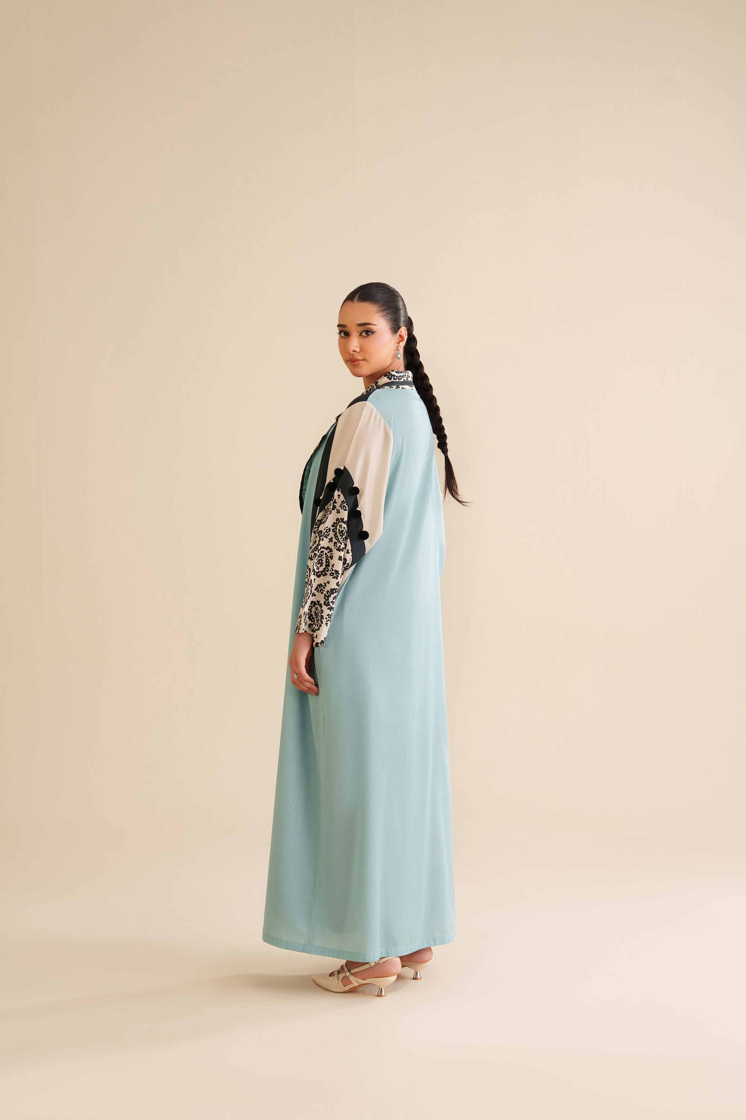 NISHATUAE - Multi Printed Satin 2-piece Ready to wear Dress