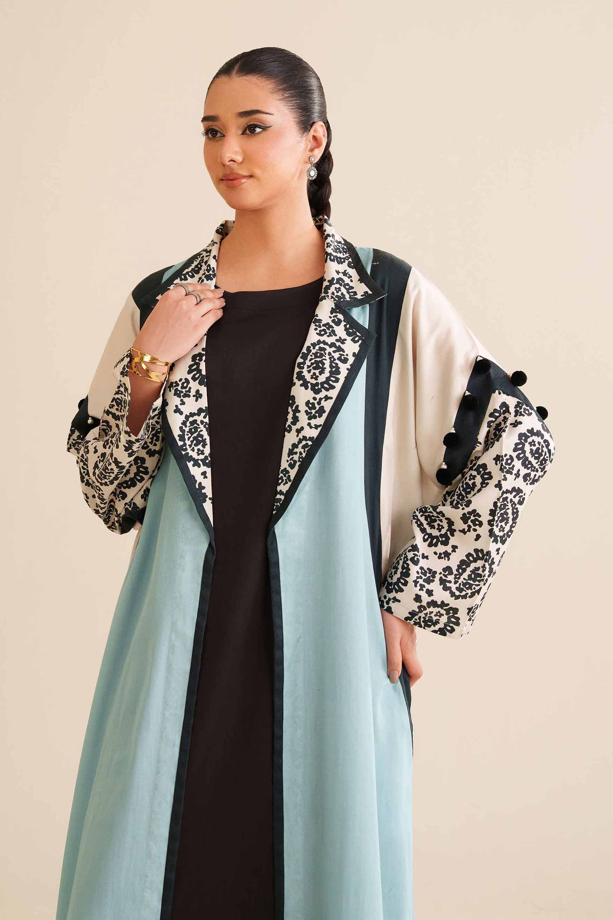 NISHATUAE - Multi Printed Satin 2-piece Ready to wear Dress