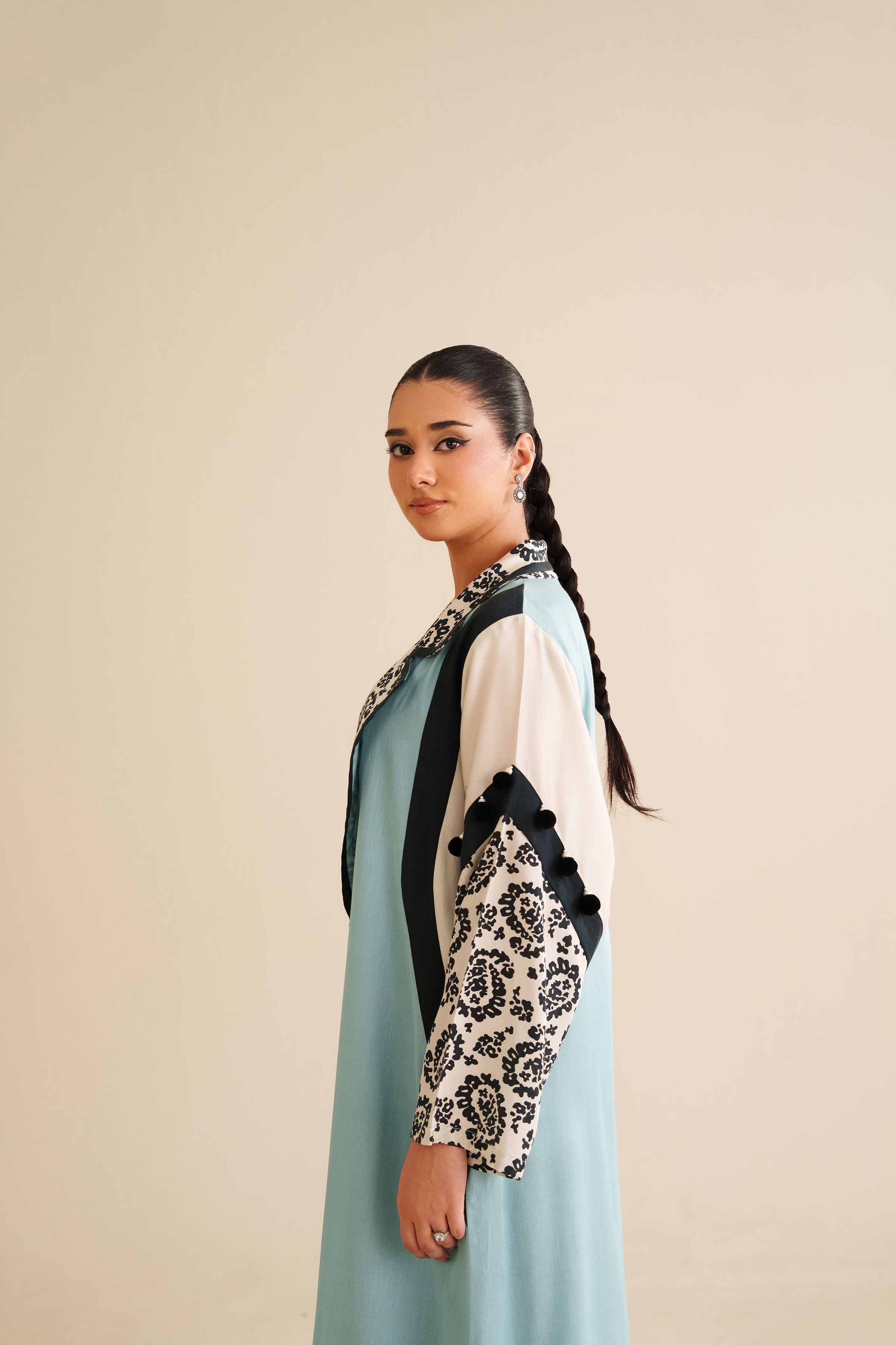 NISHATUAE - Multi Printed Satin 2-piece Ready to wear Dress