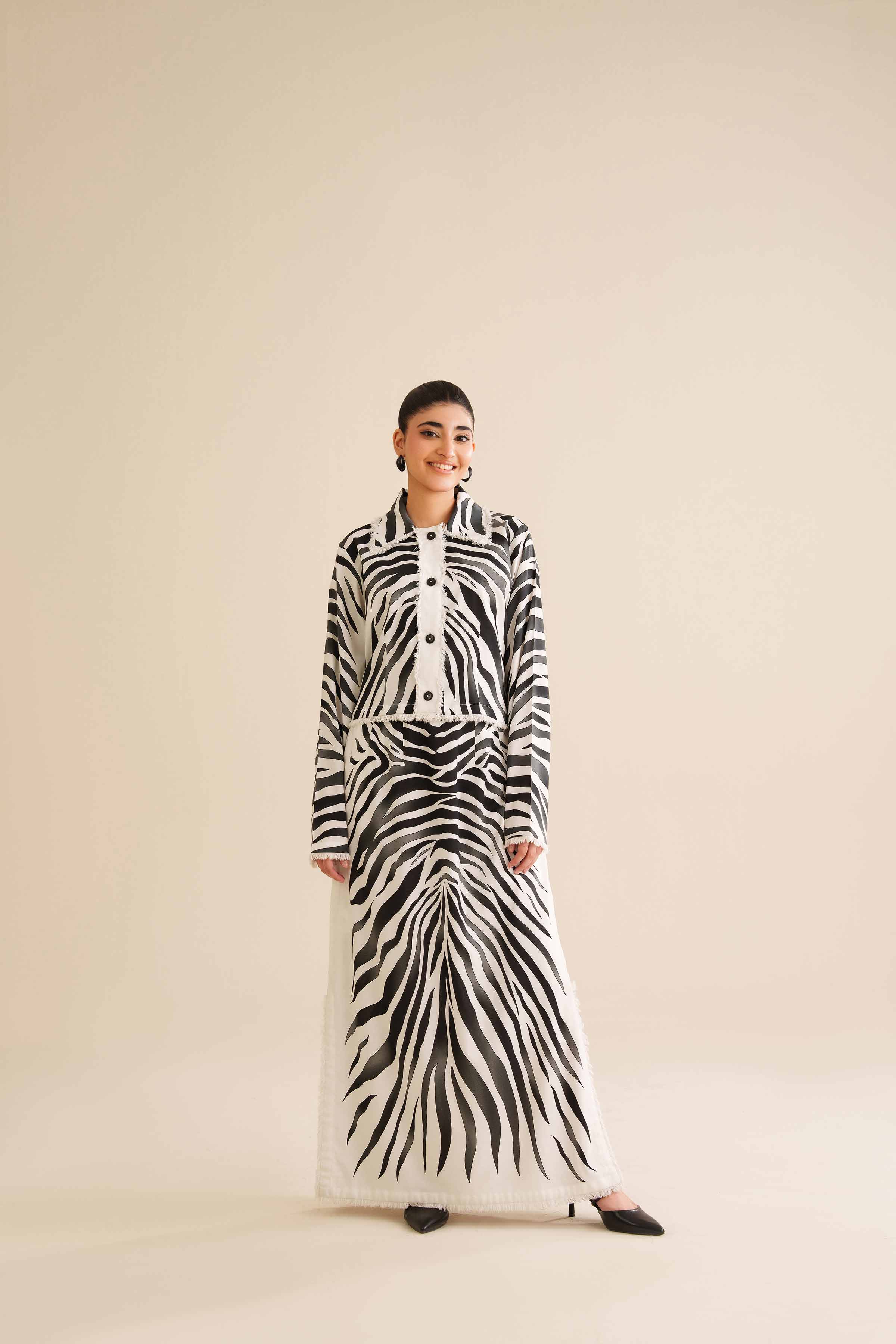 NISHATUAE - Multi Printed Cotton 2-piece Ready to wear Dress