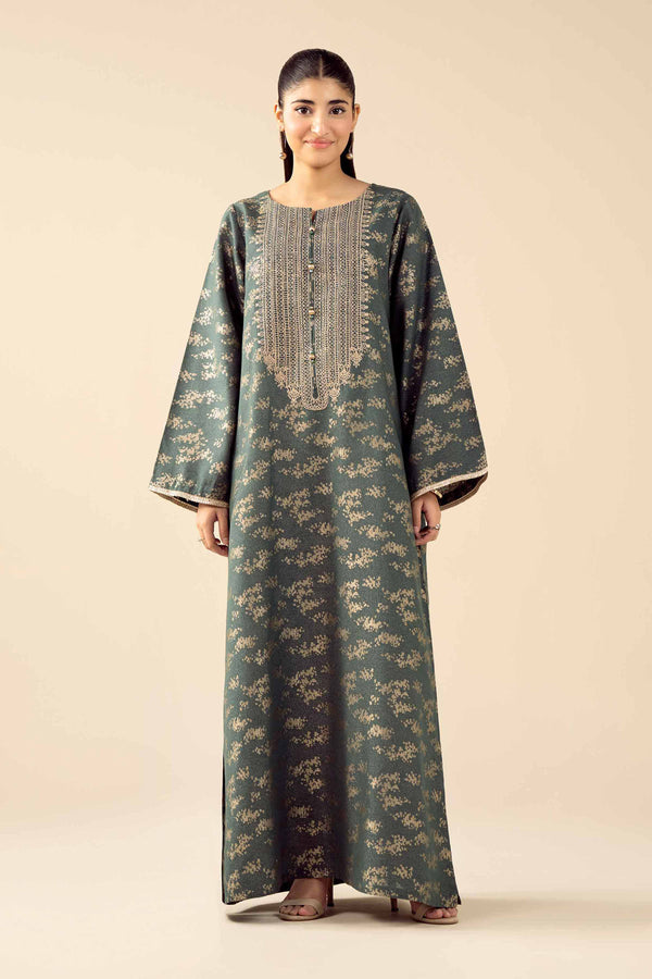 NishatUAE -  Green Embroidered Jacquard Ready to wear Shirt