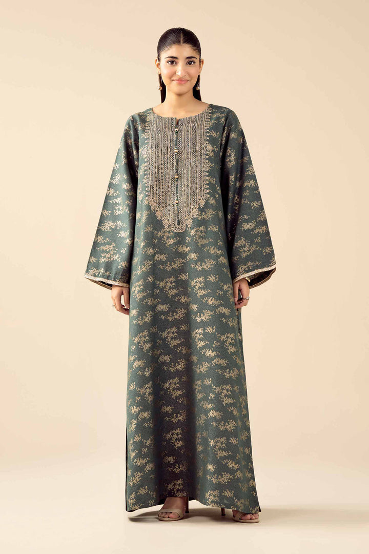 NishatUAE -  Green Embroidered Jacquard Ready to wear Shirt