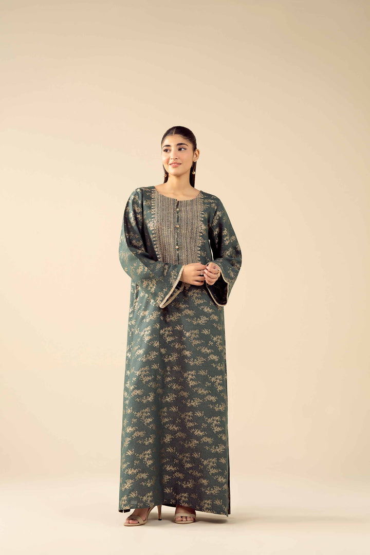 NishatUAE -  Green Embroidered Jacquard Ready to wear Shirt
