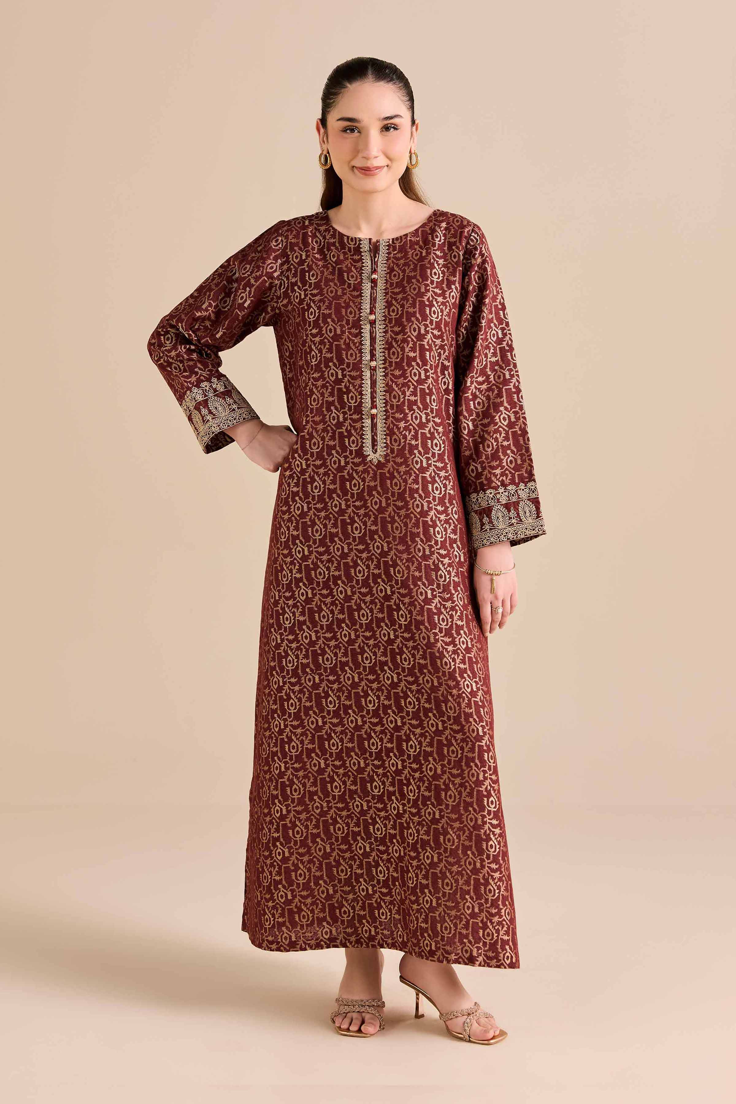Nishat Linen UAE - Embroidered Shirt - FW25-15