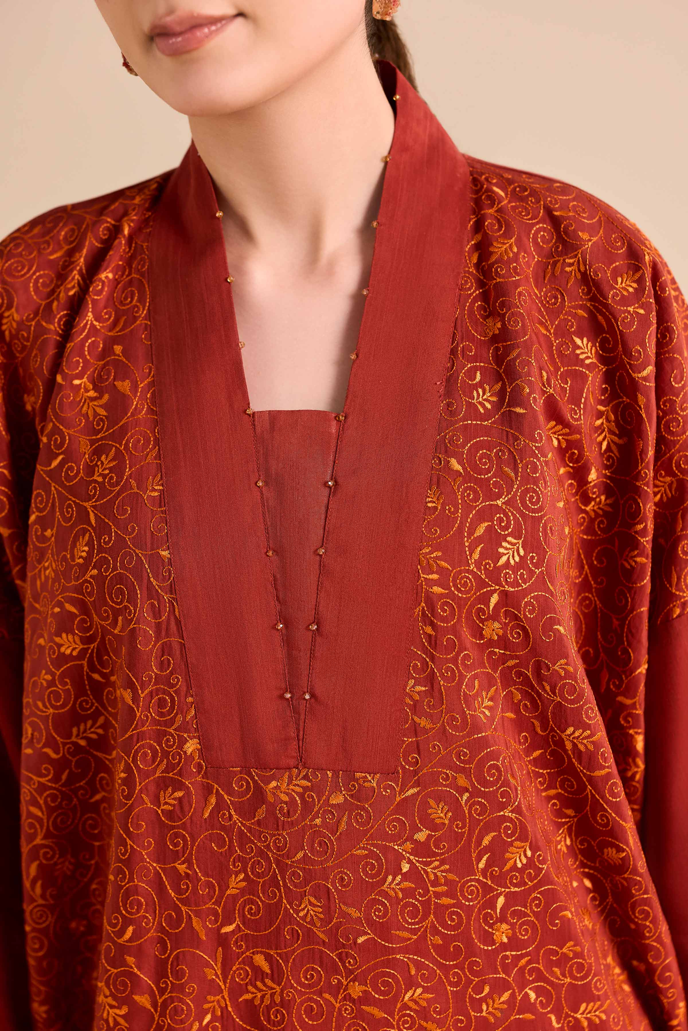 Nishat Linen UAE - Embroidered Shirt - FW25-29