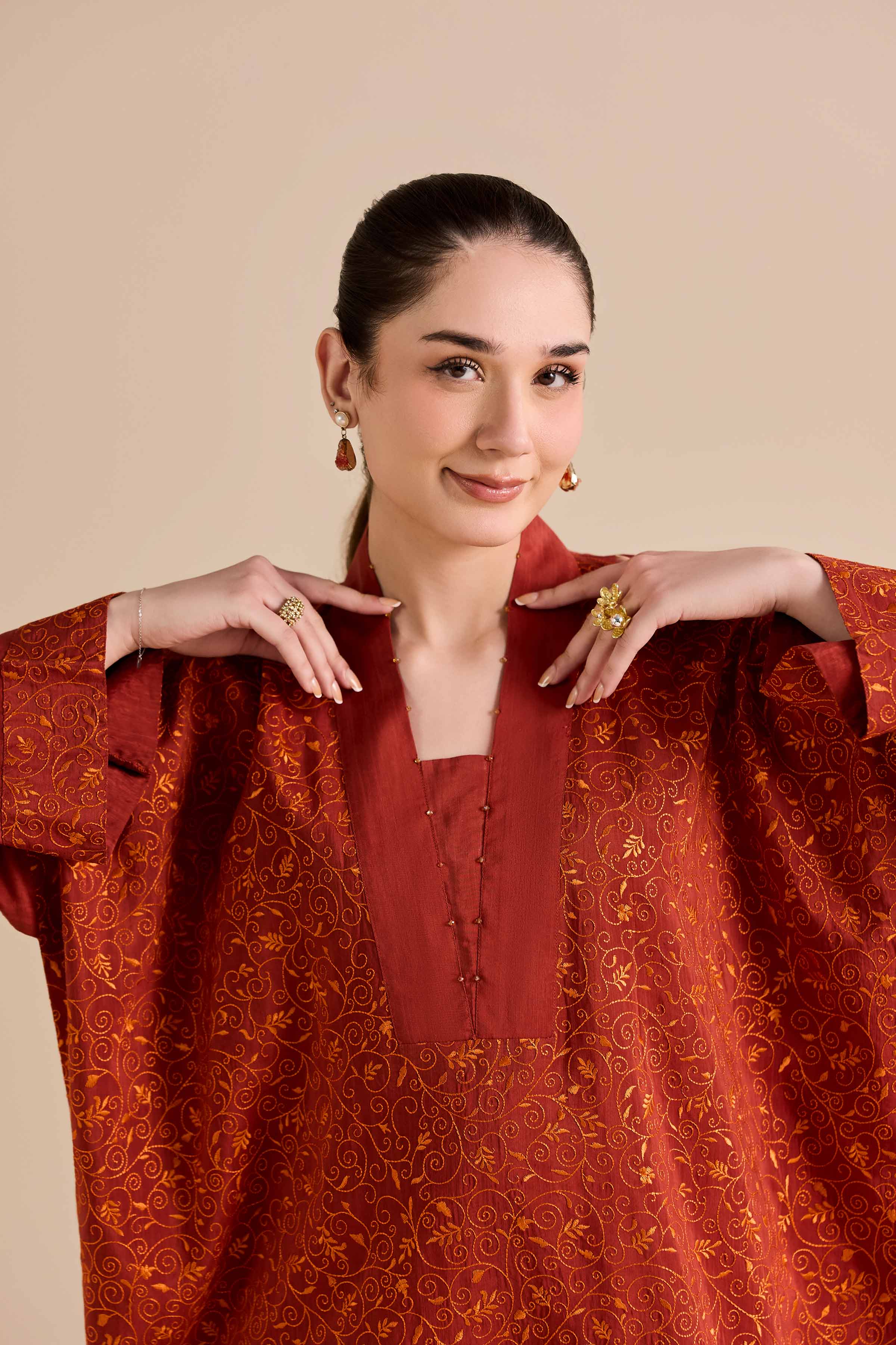 Nishat Linen UAE - Embroidered Shirt - FW25-29