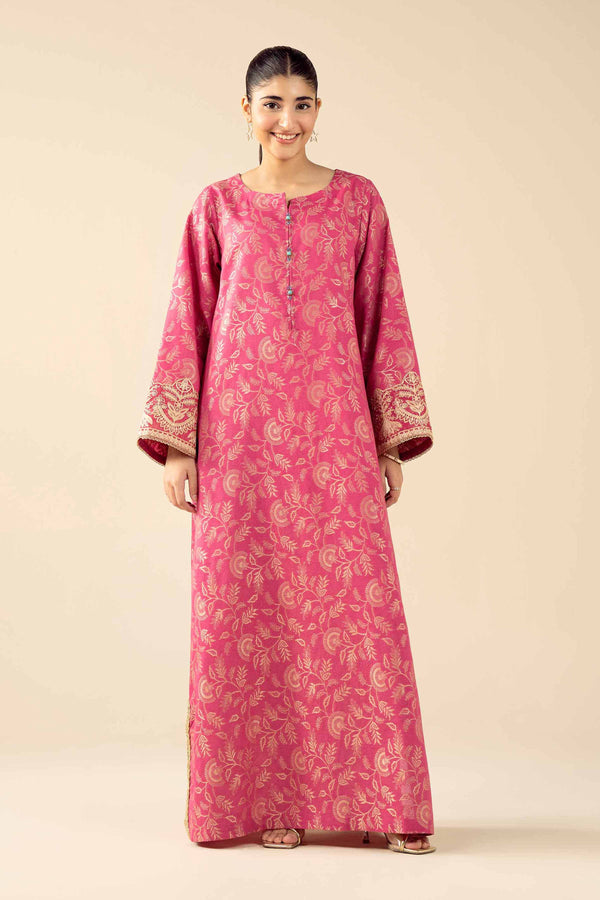NishatUAE -  Pink Embroidered Jacquard Ready to wear Shirt