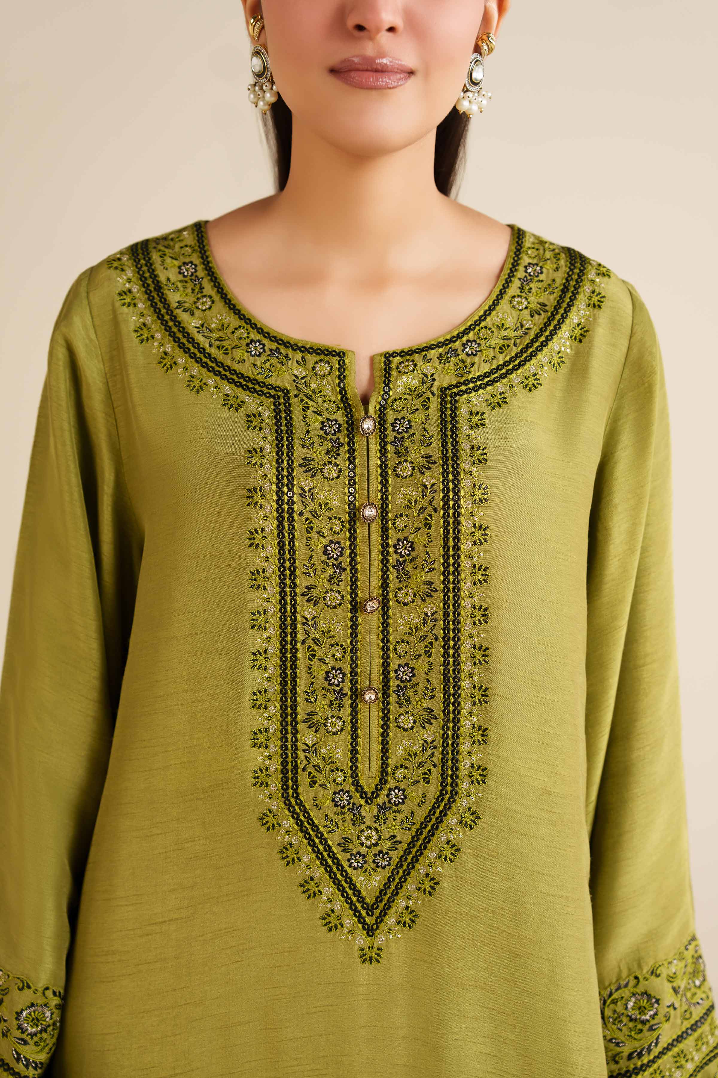 Nishat Linen UAE - Embroidered Shirt - FW25-58