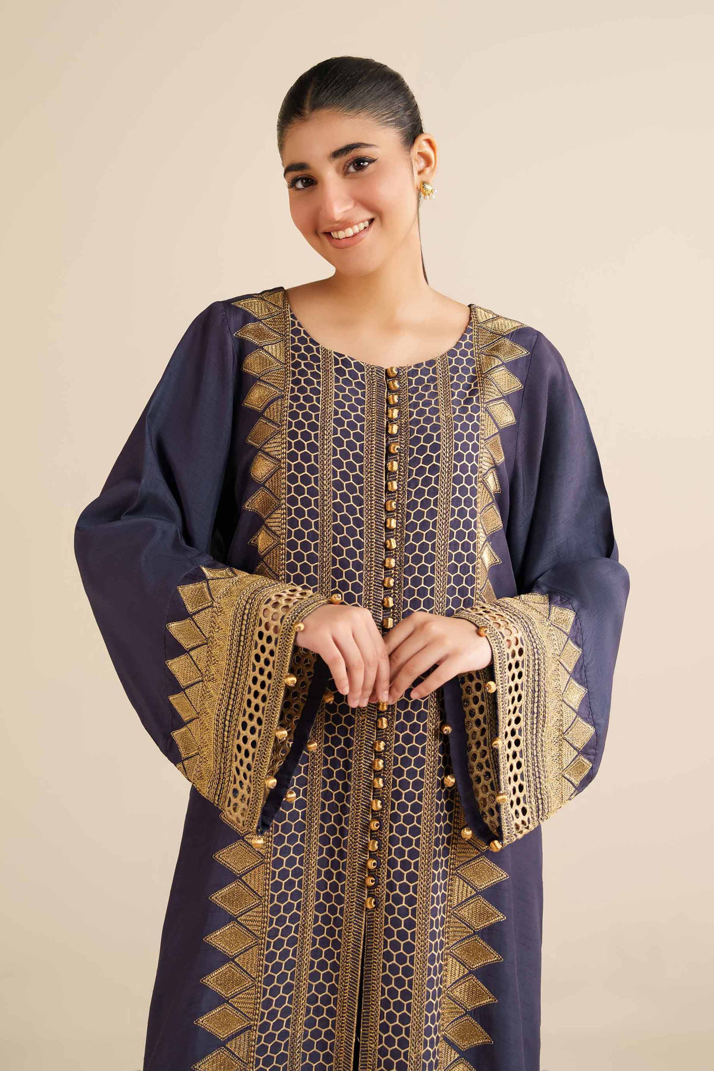 Nishat Linen UAE - Embroidered Shirt - FW25-59