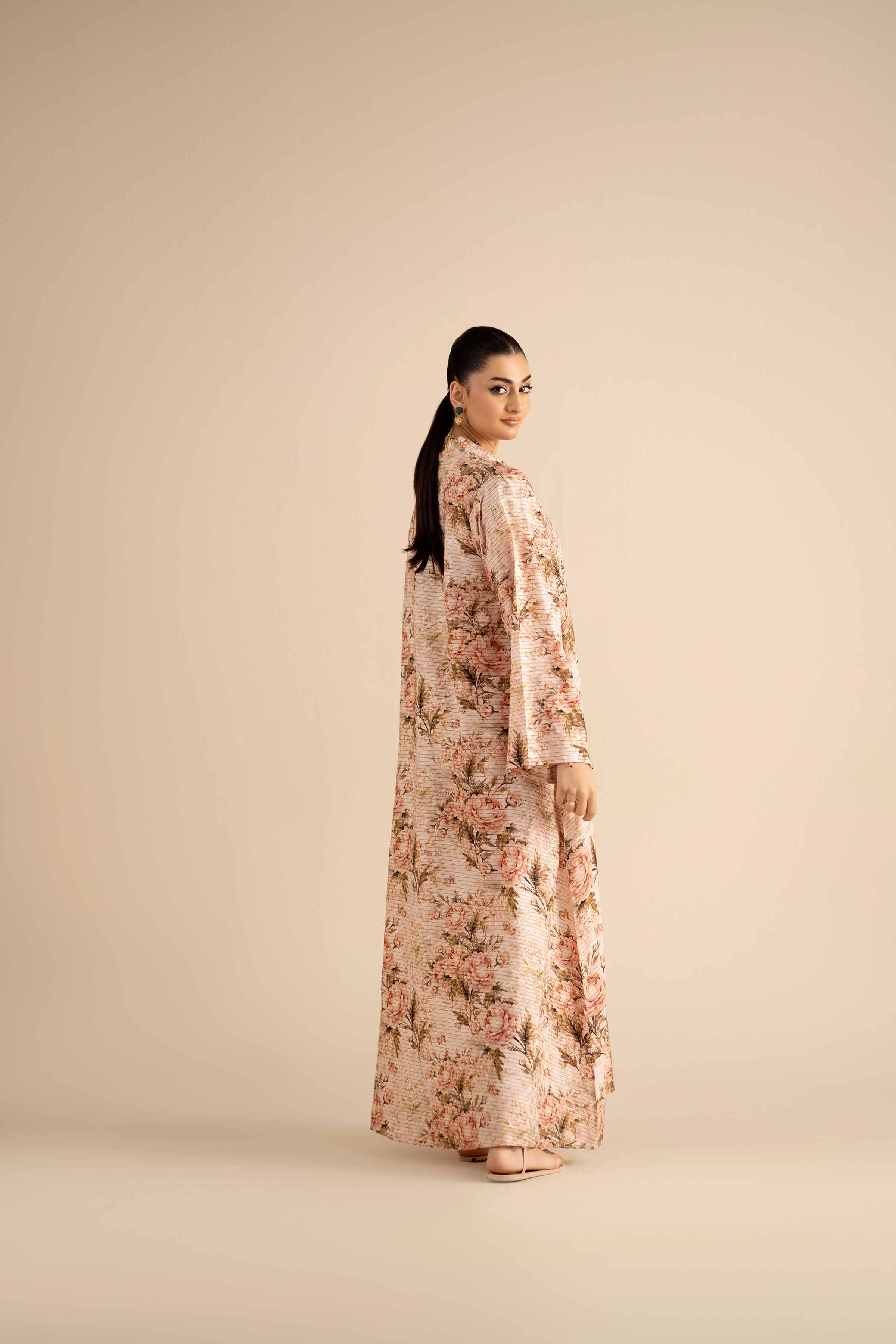 NishatUAE -  Beige Printed Fancy Weft Ready to wear Shirt