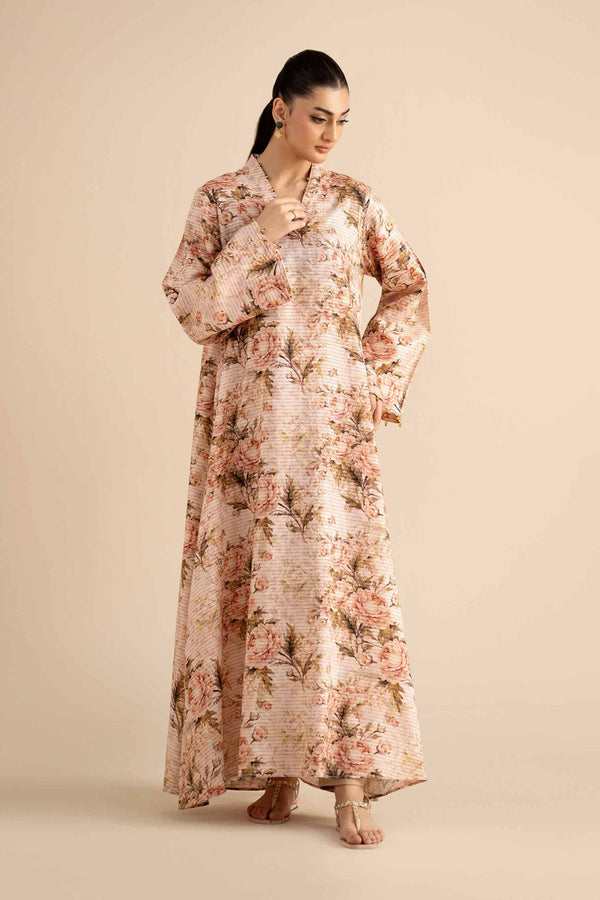 NishatUAE -  Beige Printed Fancy Weft Ready to wear Shirt