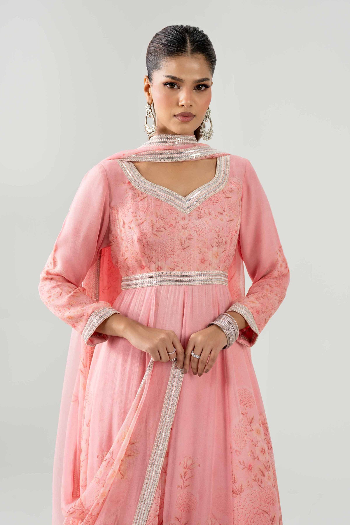 3 Piece - Printed Embroidered Suit - KBS26-110