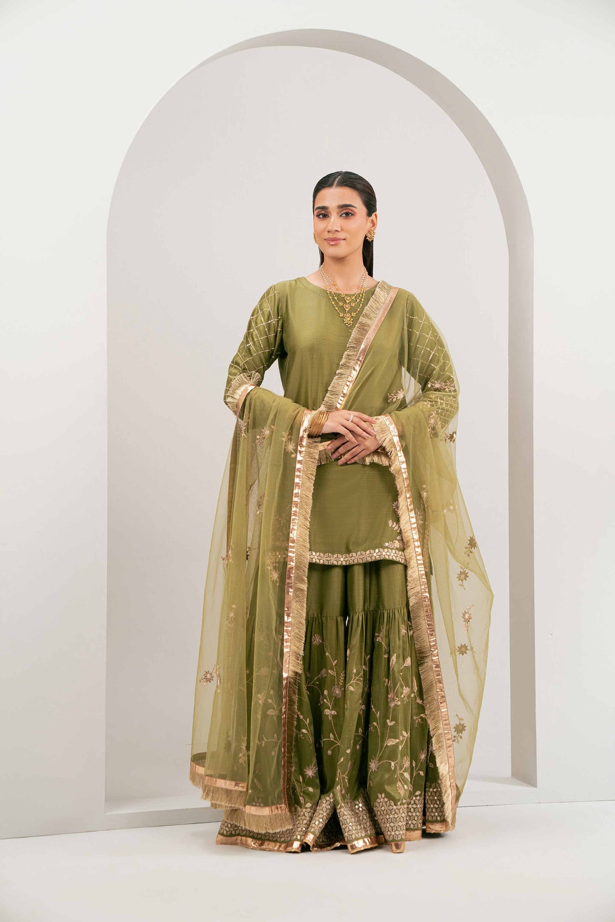 3 Piece - Embroidered Suit - KBW25-34
