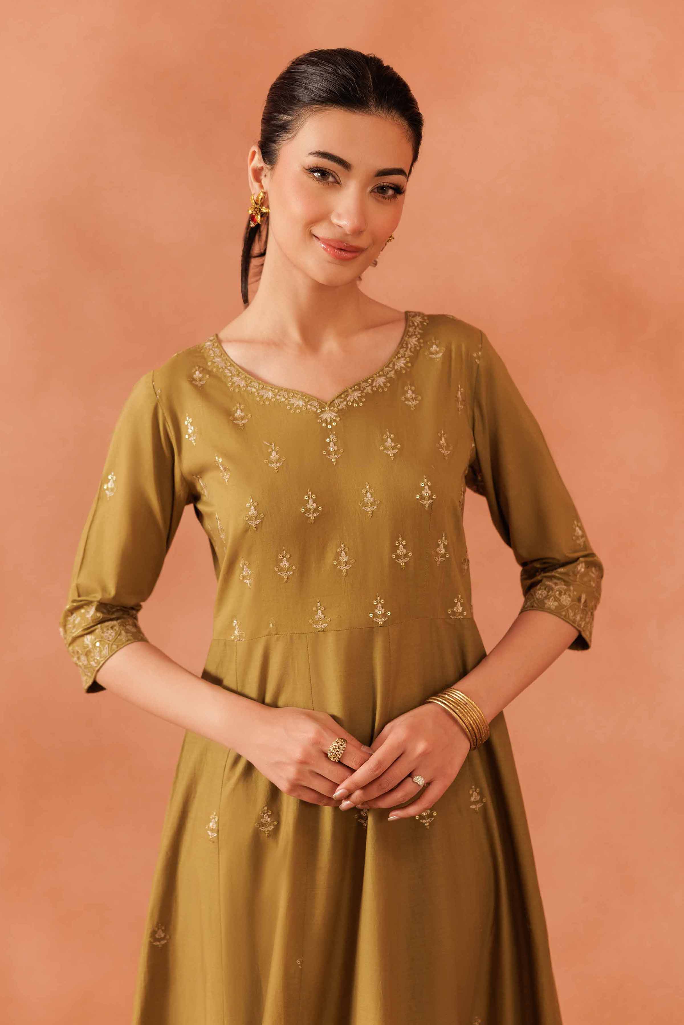 Embroidered Dress - KFE25-119