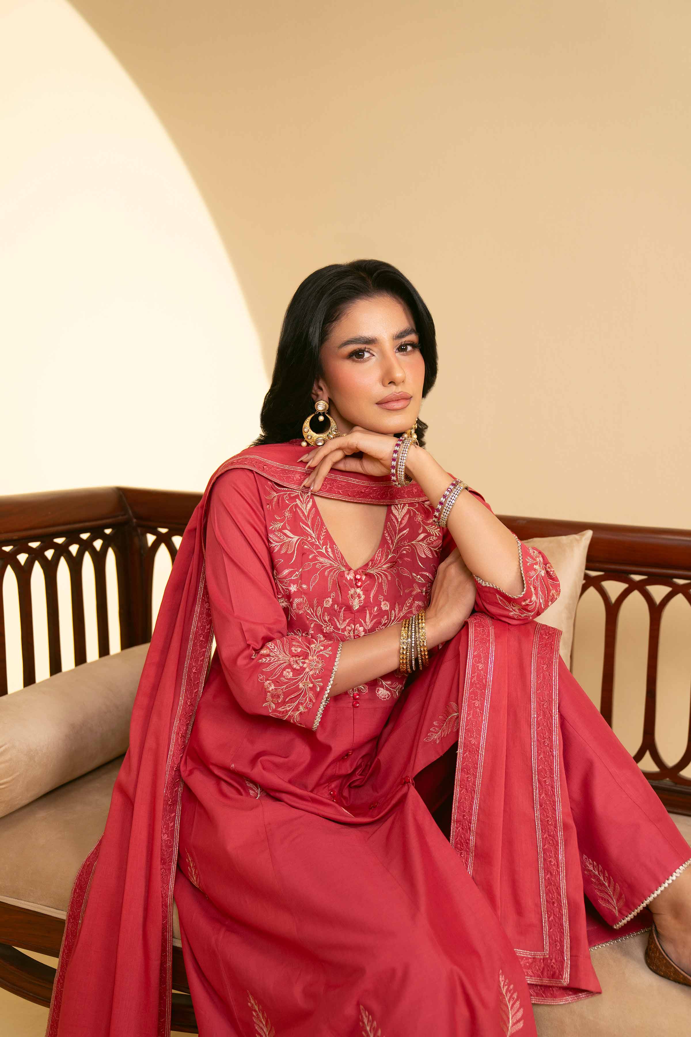 3 Piece - Embroidered Suit - KFE25-12