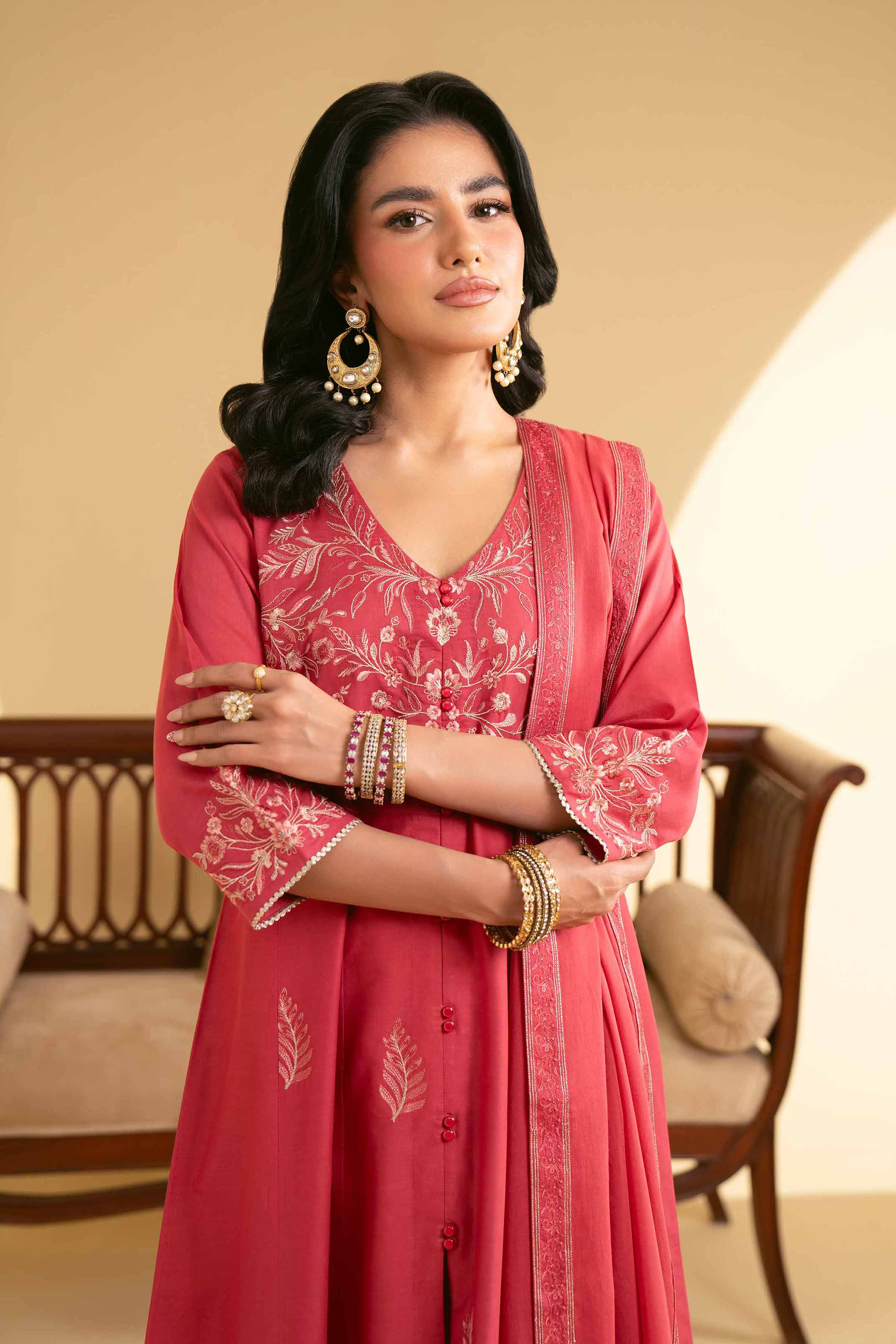 3 Piece - Embroidered Suit - KFE25-12