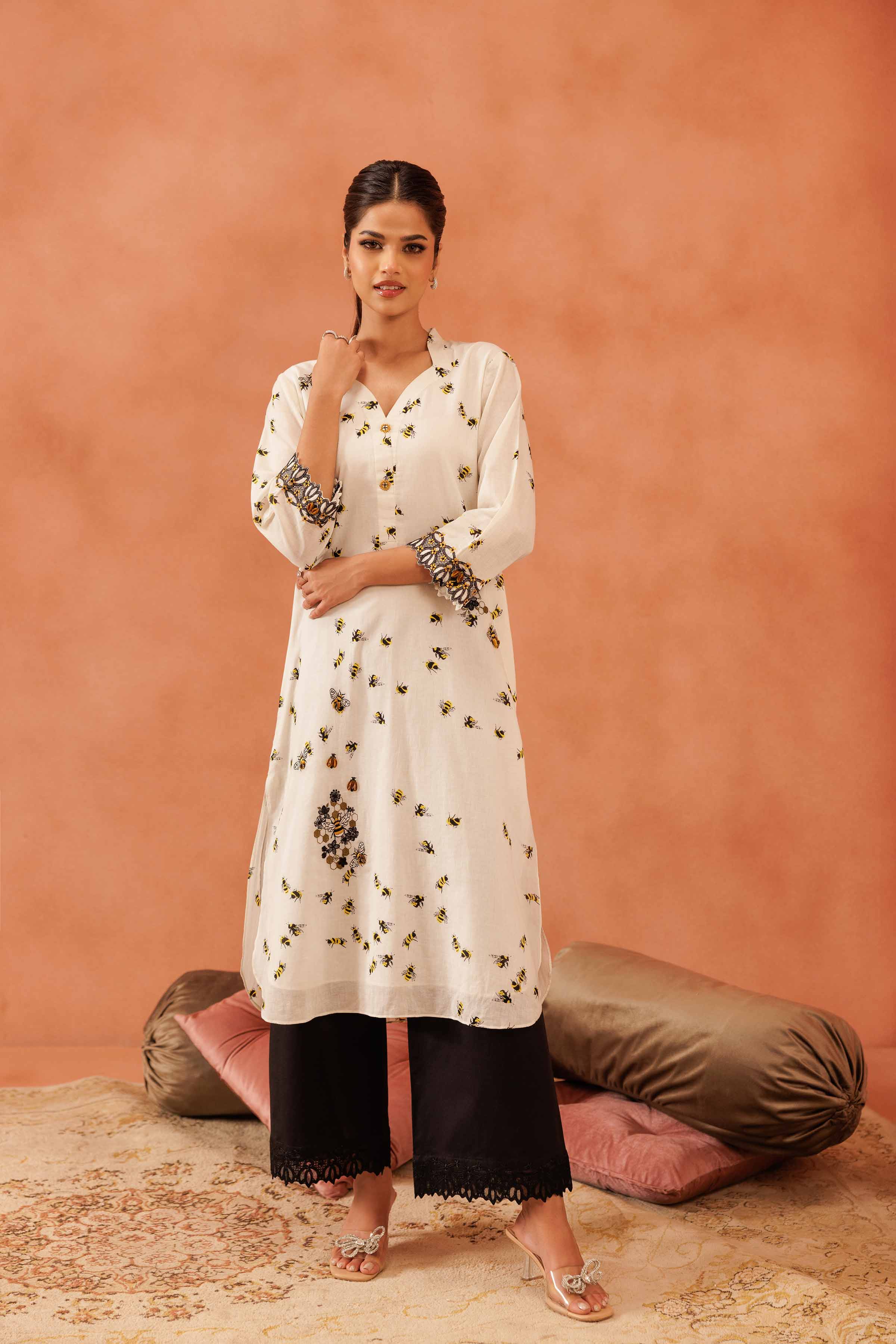 2 Piece - Embroidered Suit - KFE25-123