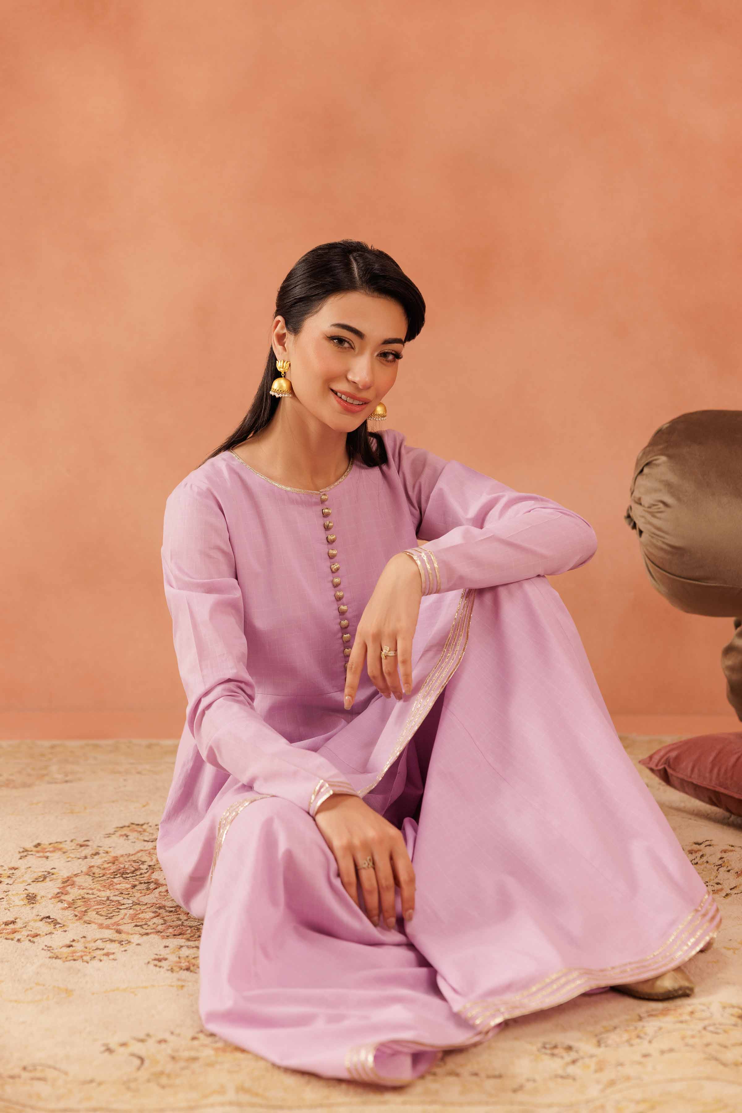 NishatUAE - Purple Solid 2-piece Ready To Wear Dress