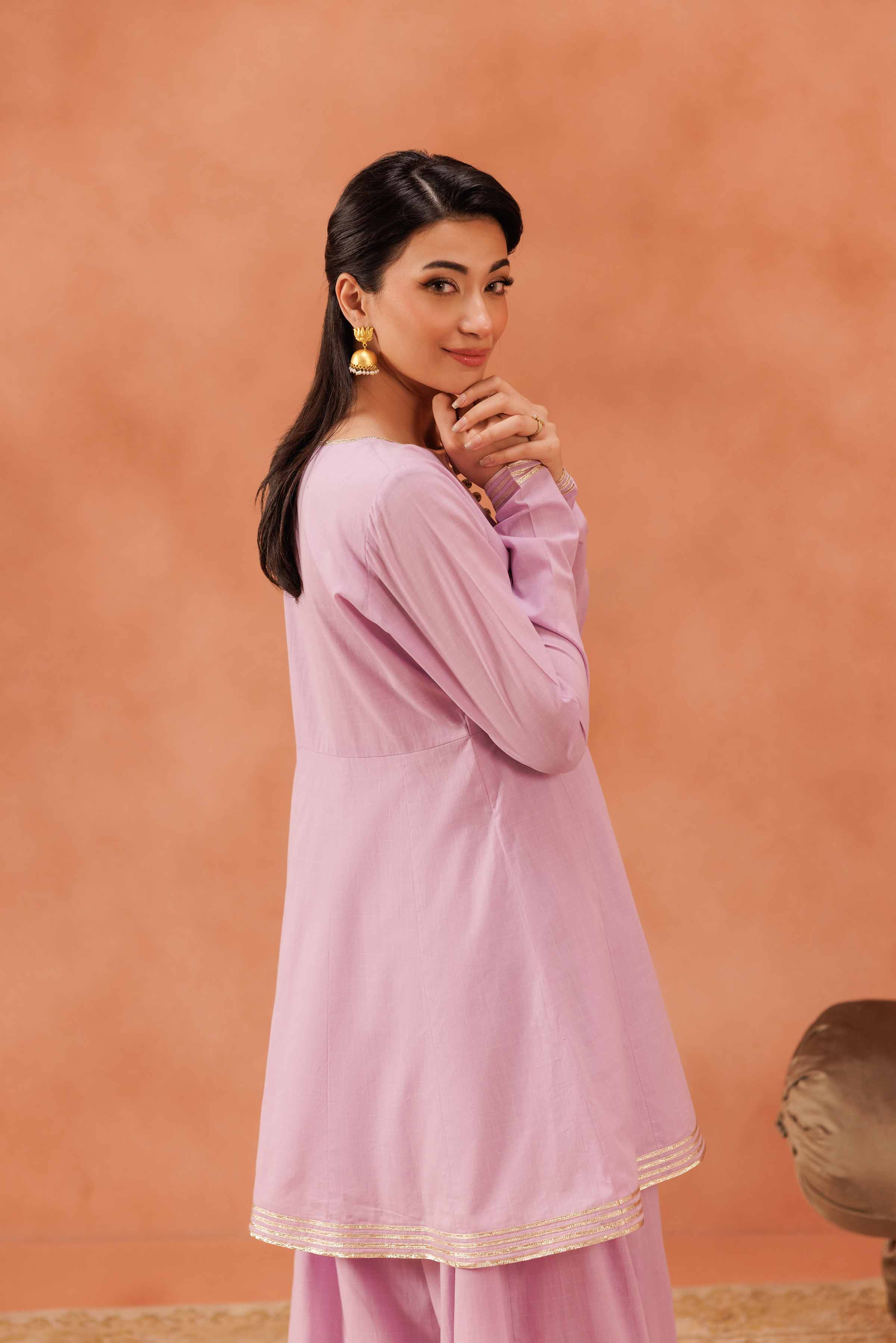 NishatUAE - Purple Solid 2-piece Ready To Wear Dress