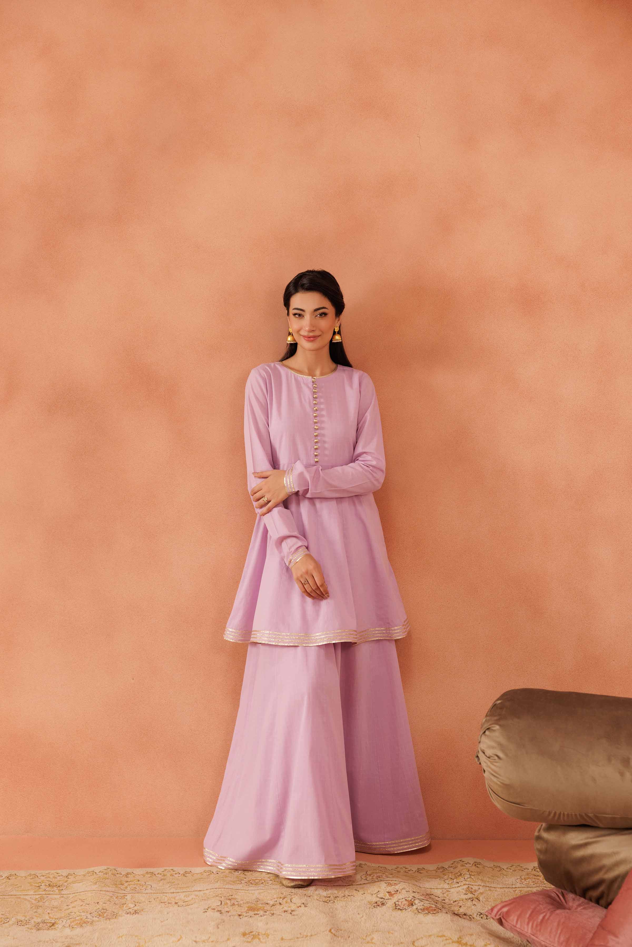 NishatUAE - Purple Solid 2-piece Ready To Wear Dress