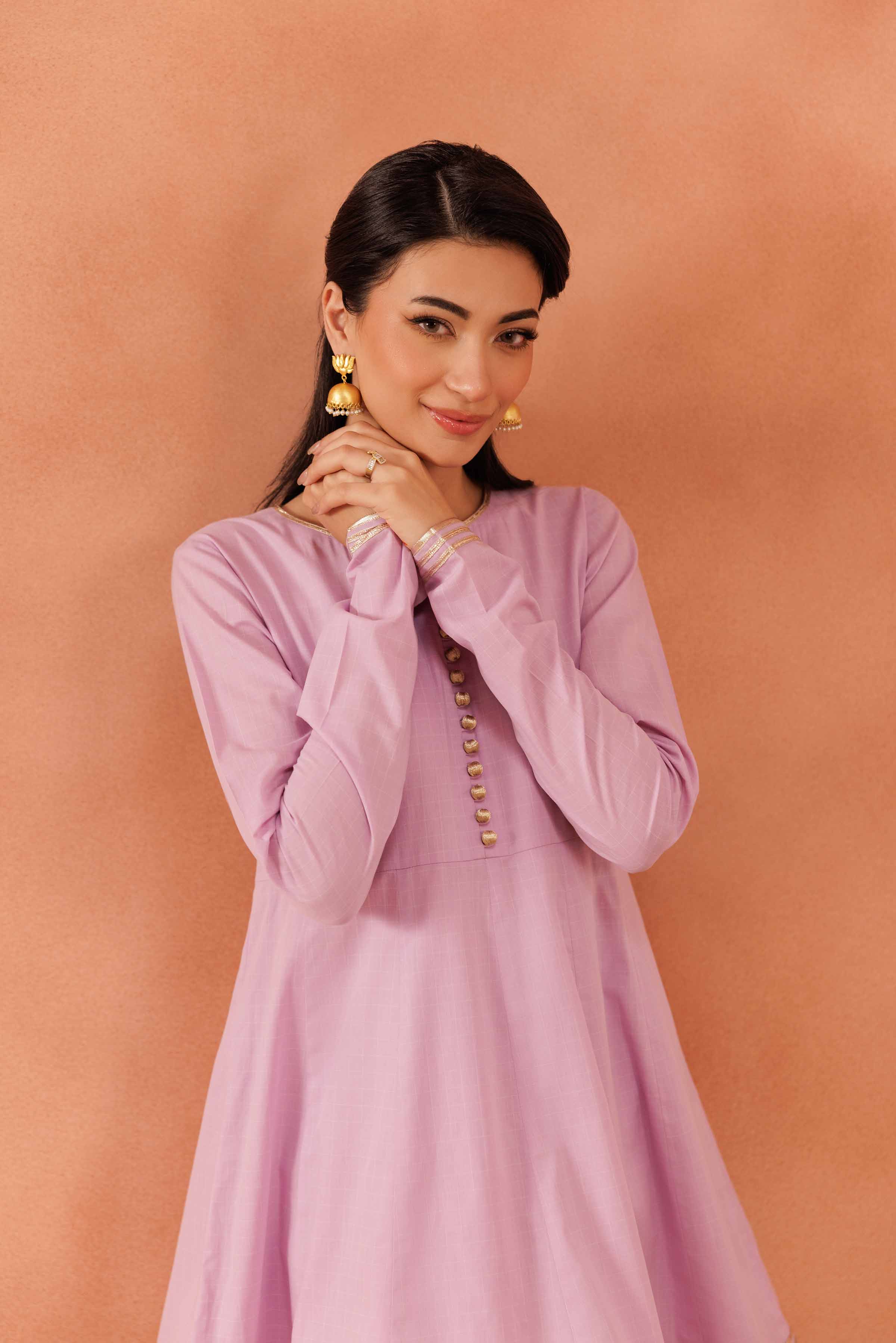 NishatUAE - Purple Solid 2-piece Ready To Wear Dress