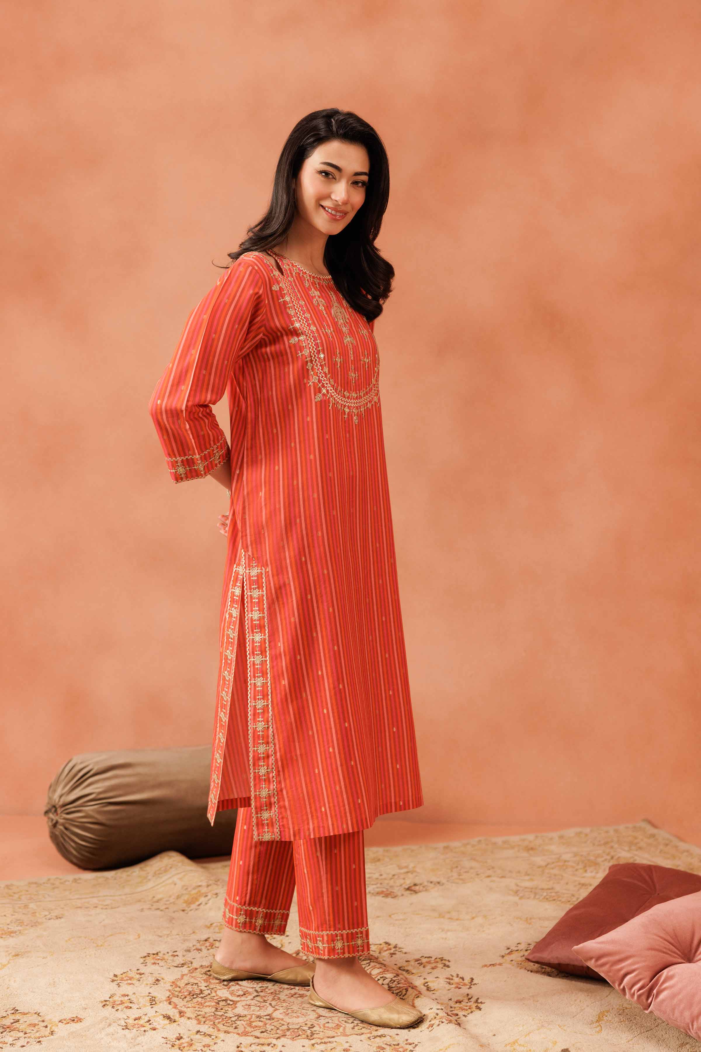 2 Piece - Embroidered Suit - KFE25-130