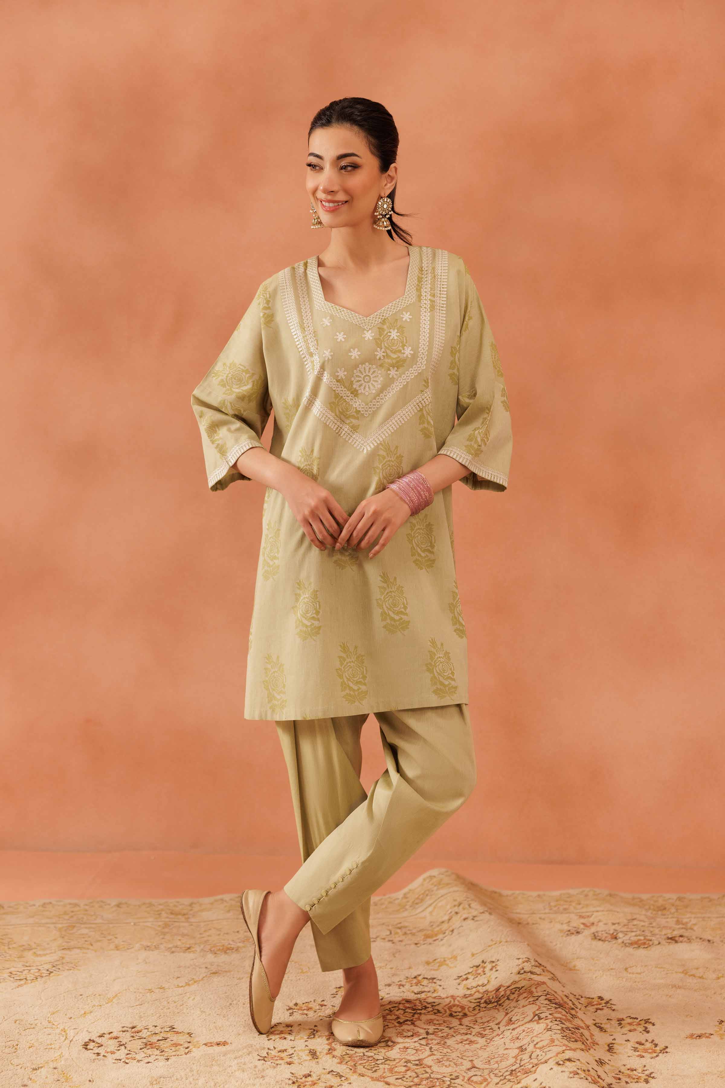 2 Piece - Embroidered Suit - KFE25-132