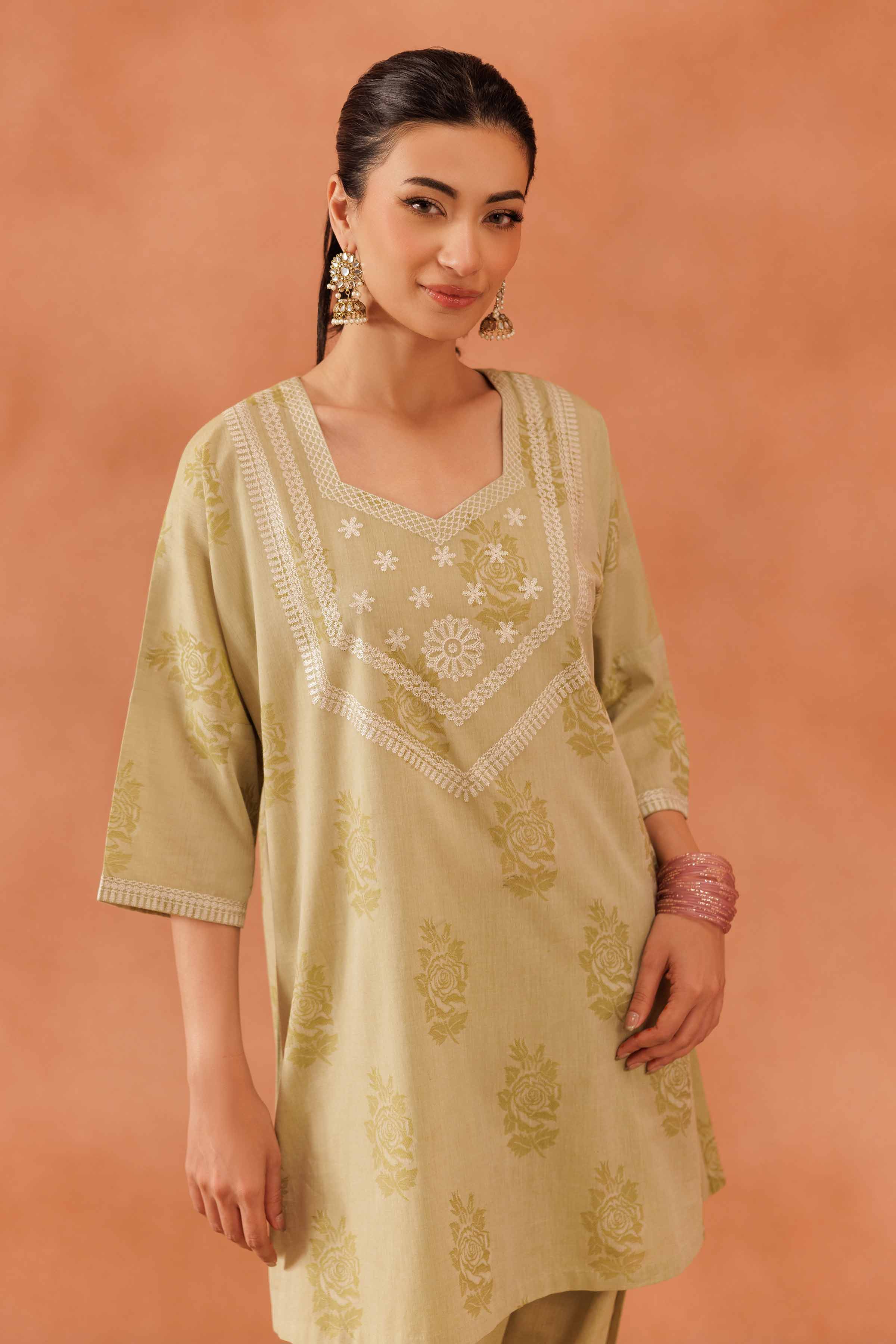 2 Piece - Embroidered Suit - KFE25-132