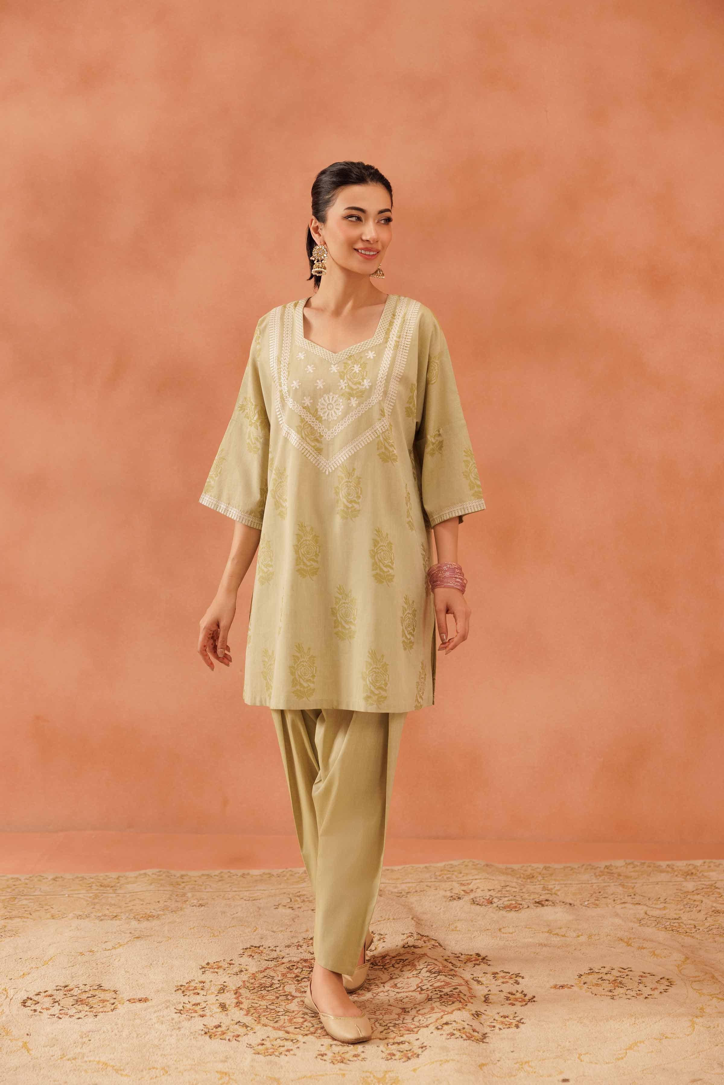 2 Piece - Embroidered Suit - KFE25-132