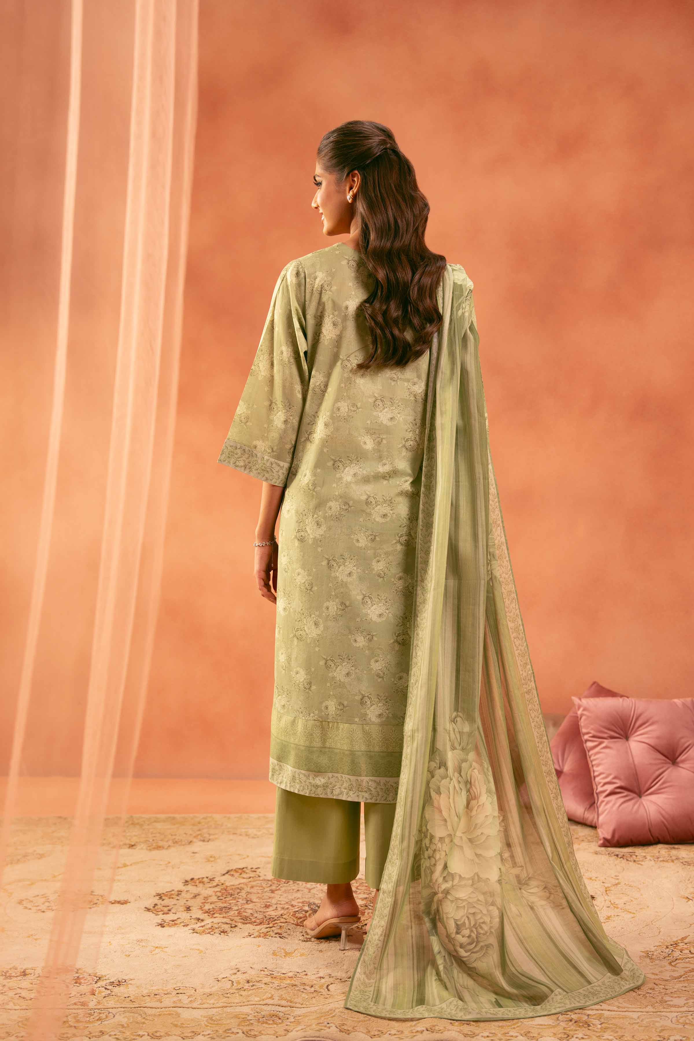 3 Piece - Printed Embroidered Suit - KFE25-149