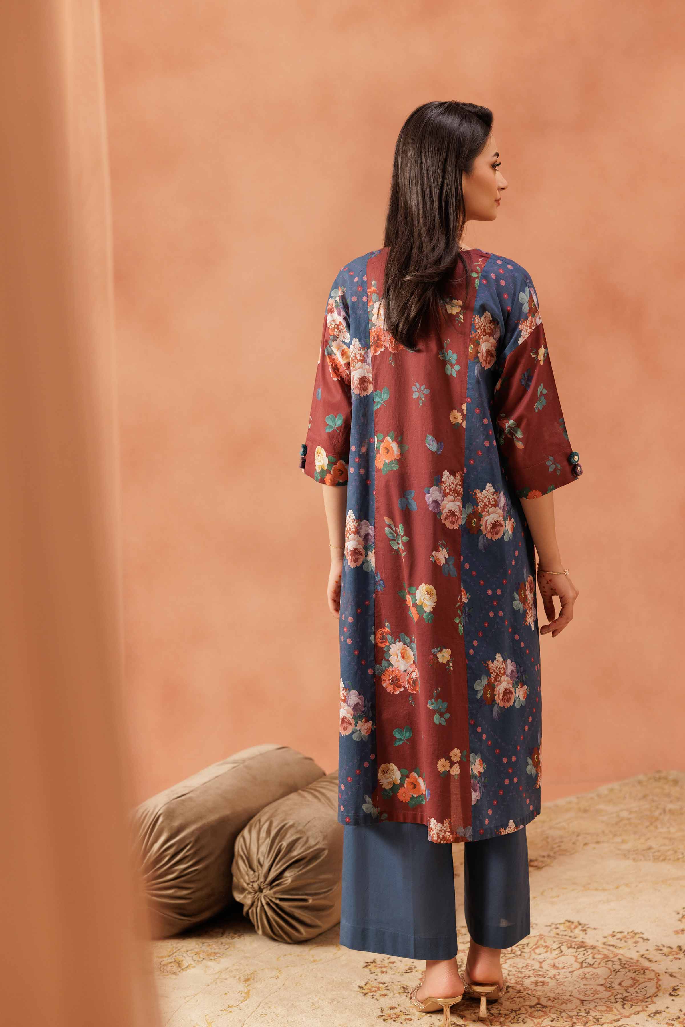 2 Piece - Printed Embroidered Suit - KFE25-152