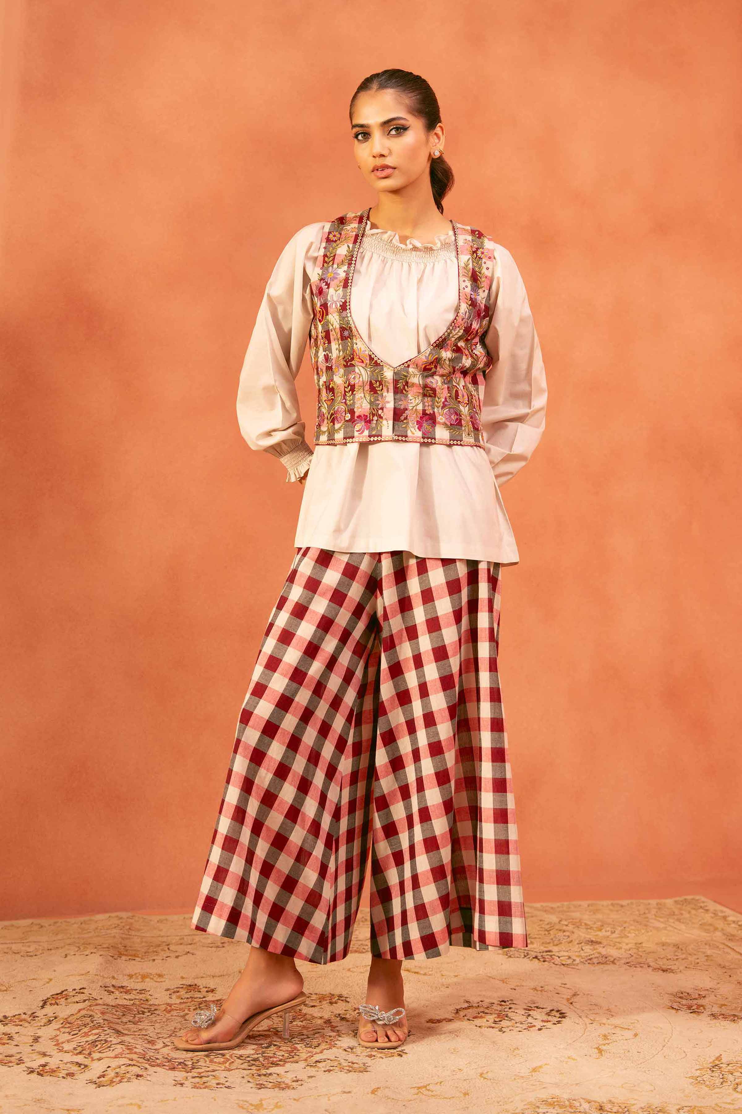 3 Piece - Printed Embroidered Suit - KFE25-170