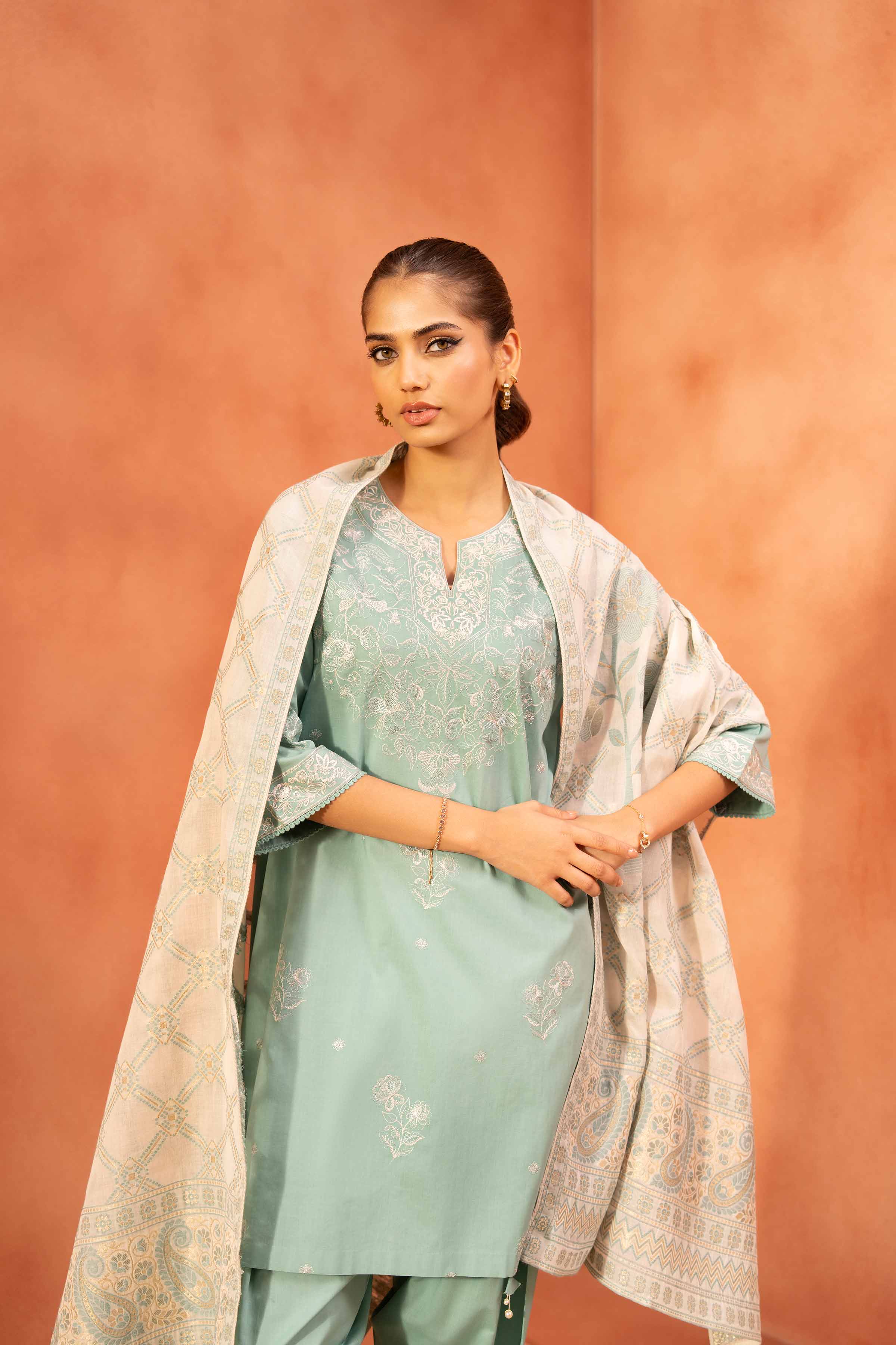 3 Piece - Embroidered Suit - KFE25-175