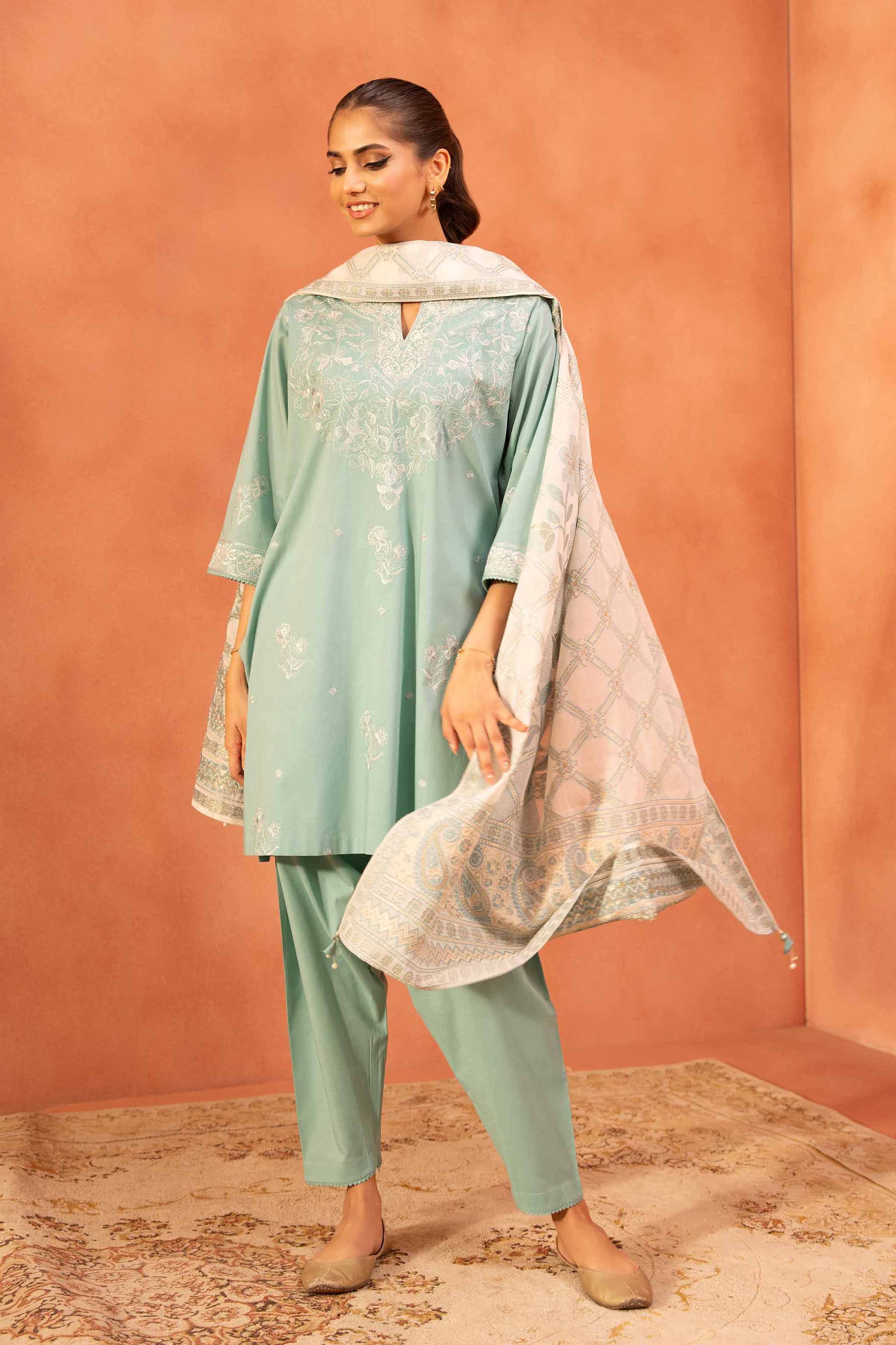 3 Piece - Embroidered Suit - KFE25-175