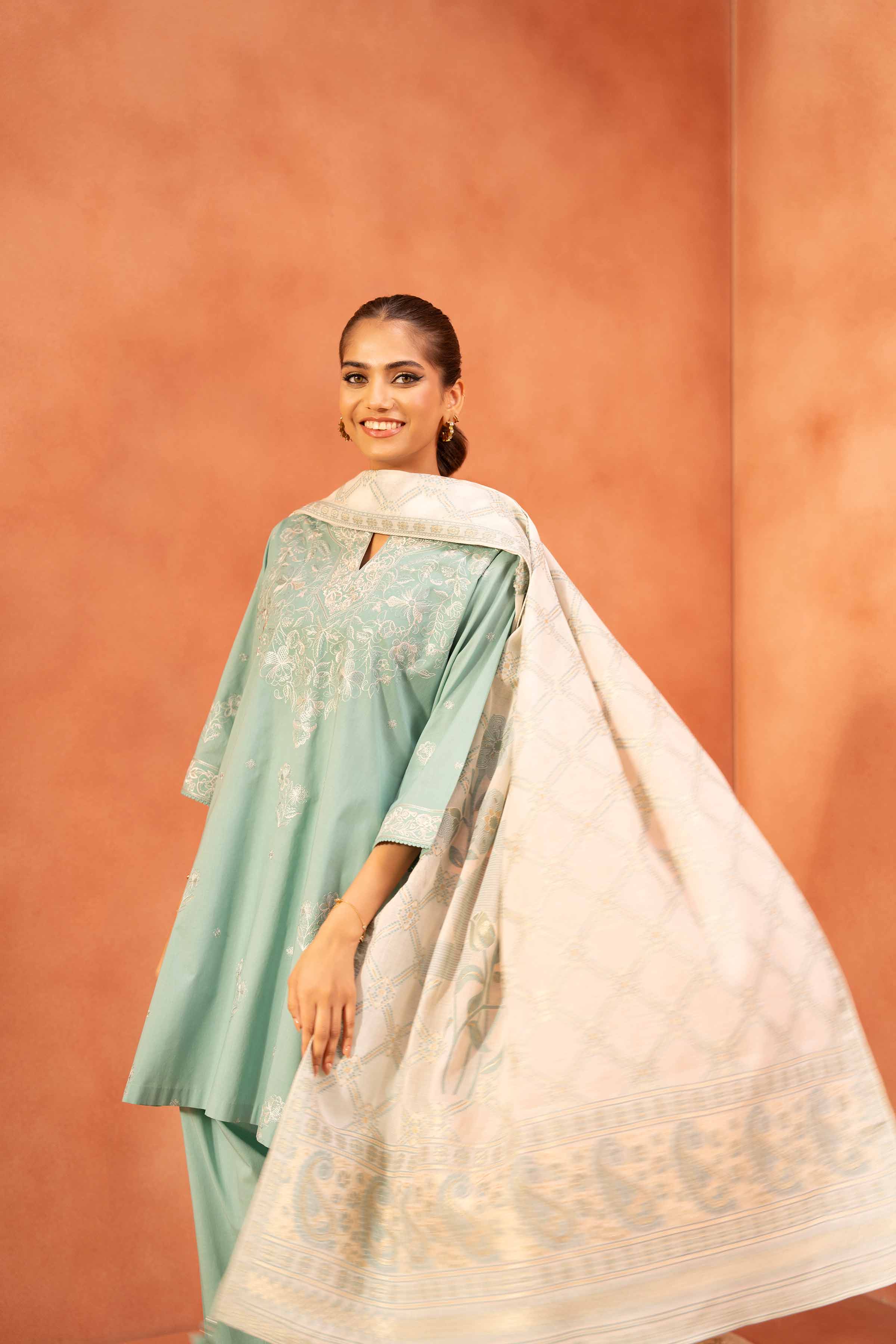 3 Piece - Embroidered Suit - KFE25-175