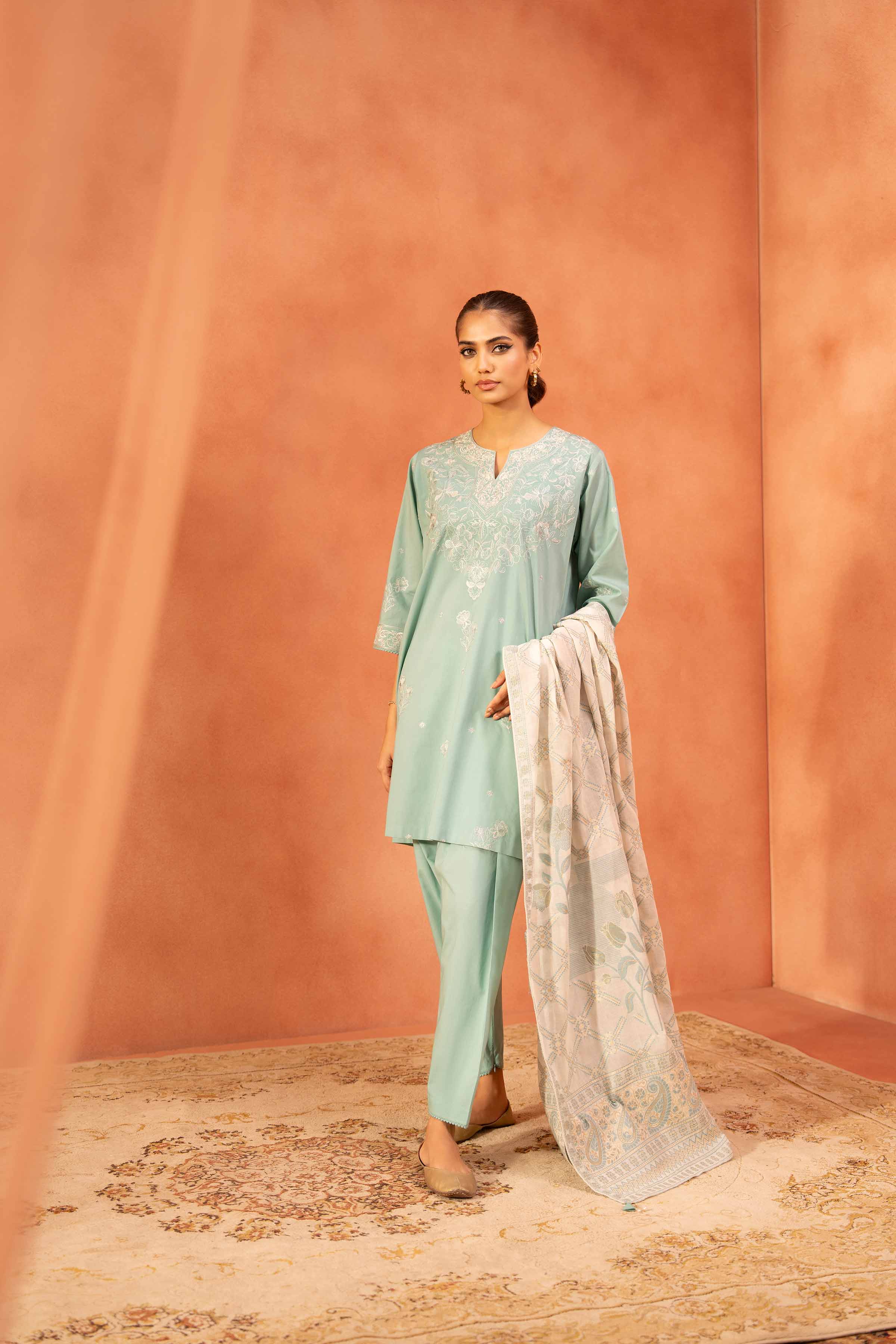 3 Piece - Embroidered Suit - KFE25-175