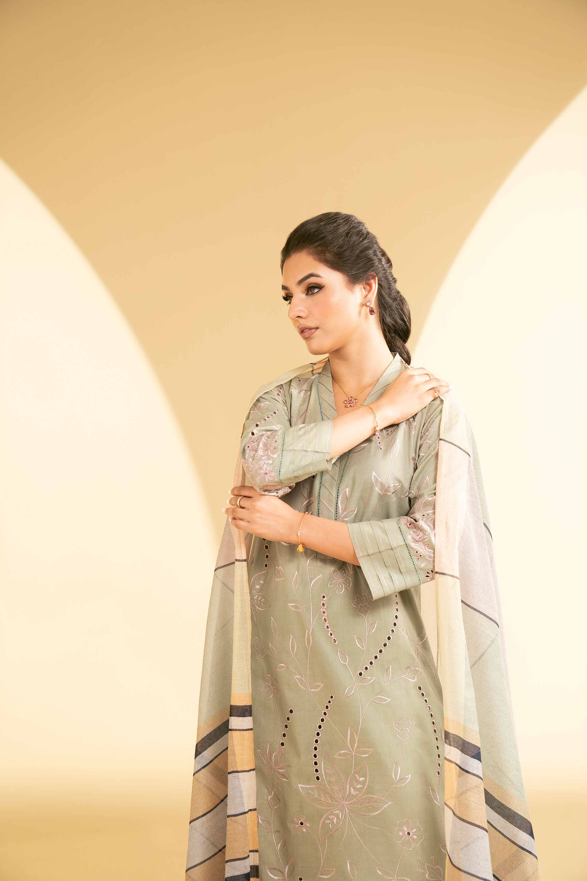 3 Piece - Embroidered Suit - KFE25-40