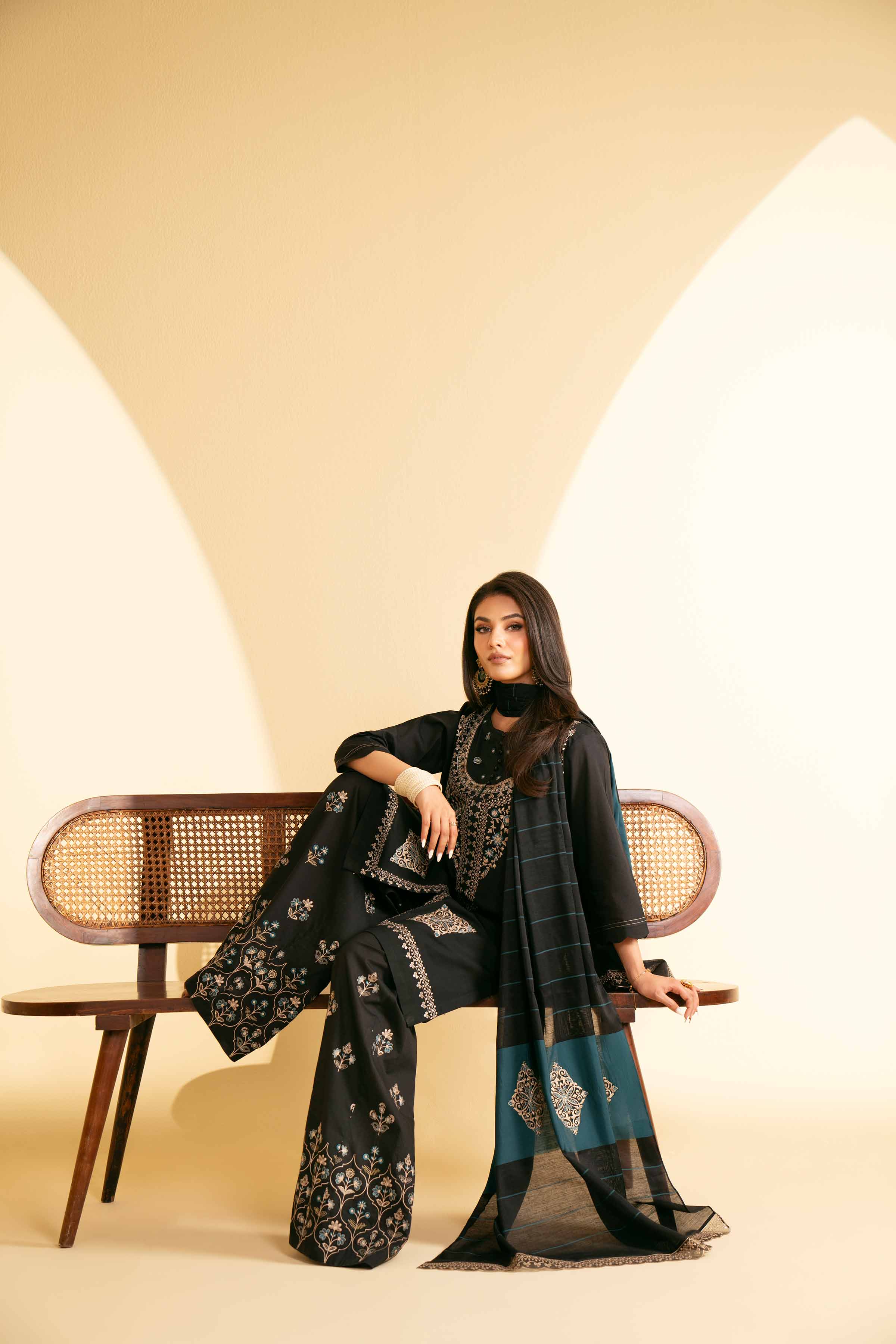 3 Piece - Embroidered Suit - KFE25-71