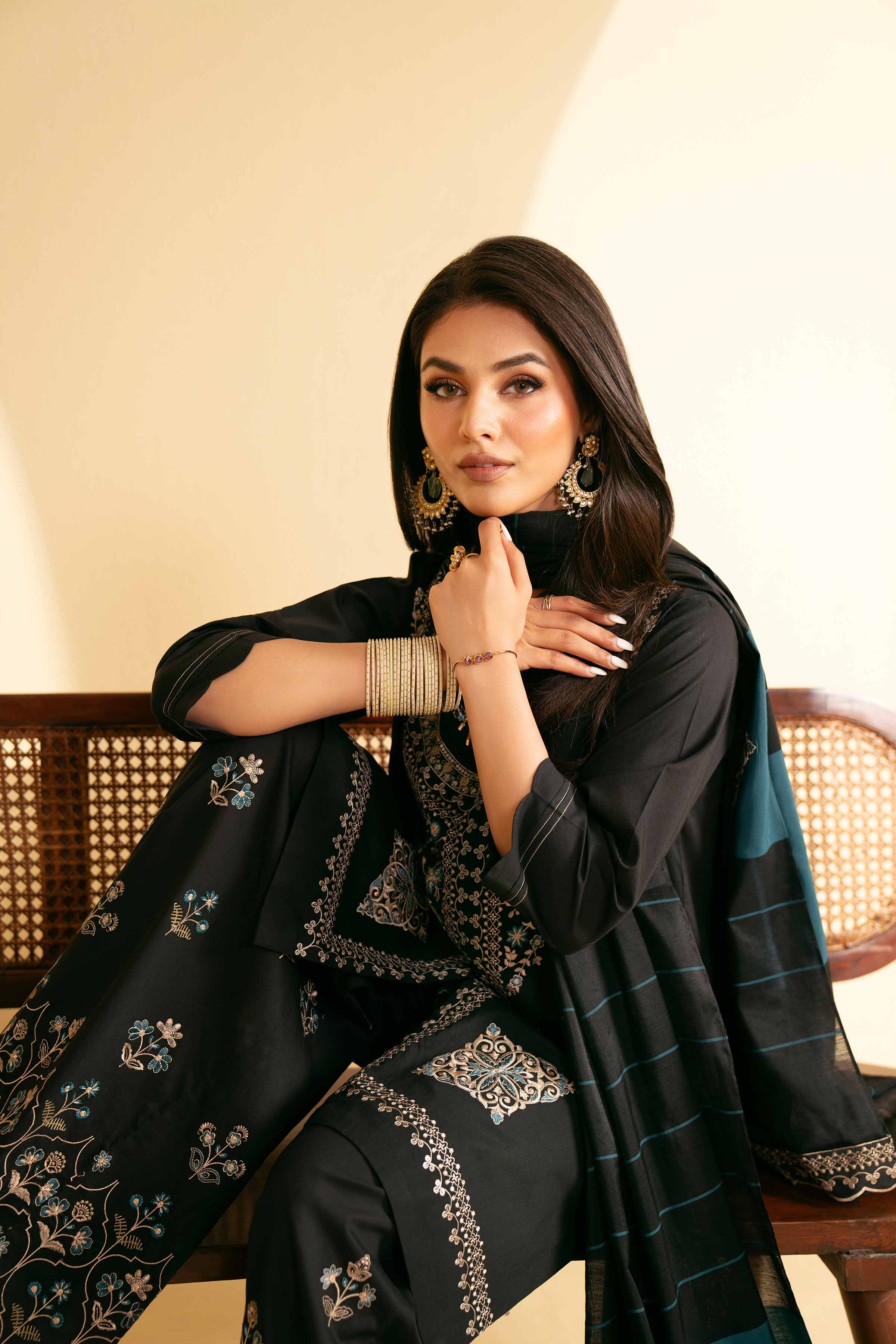 3 Piece - Embroidered Suit - KFE25-71