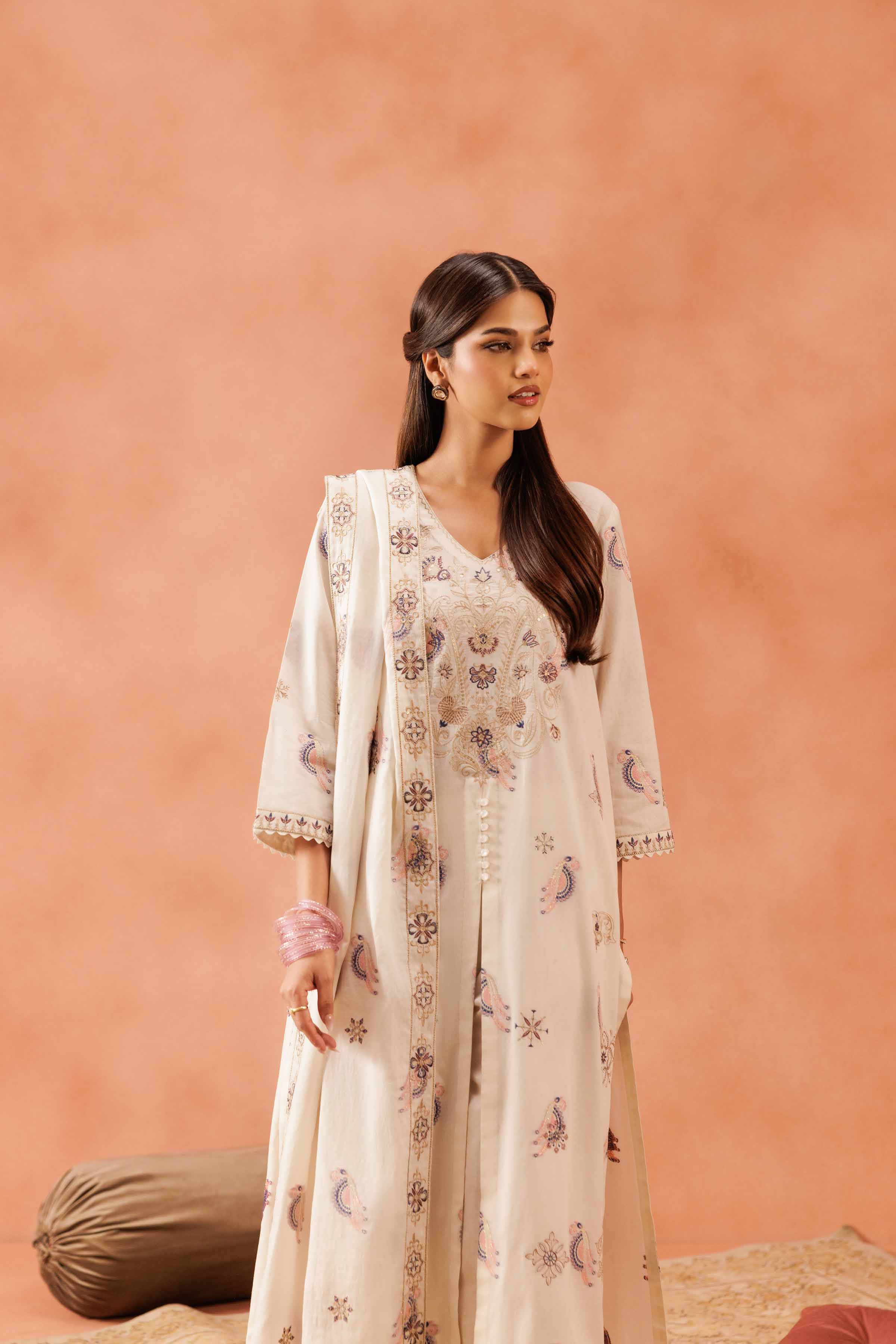 3 Piece - Embroidered Suit - KFE25-74