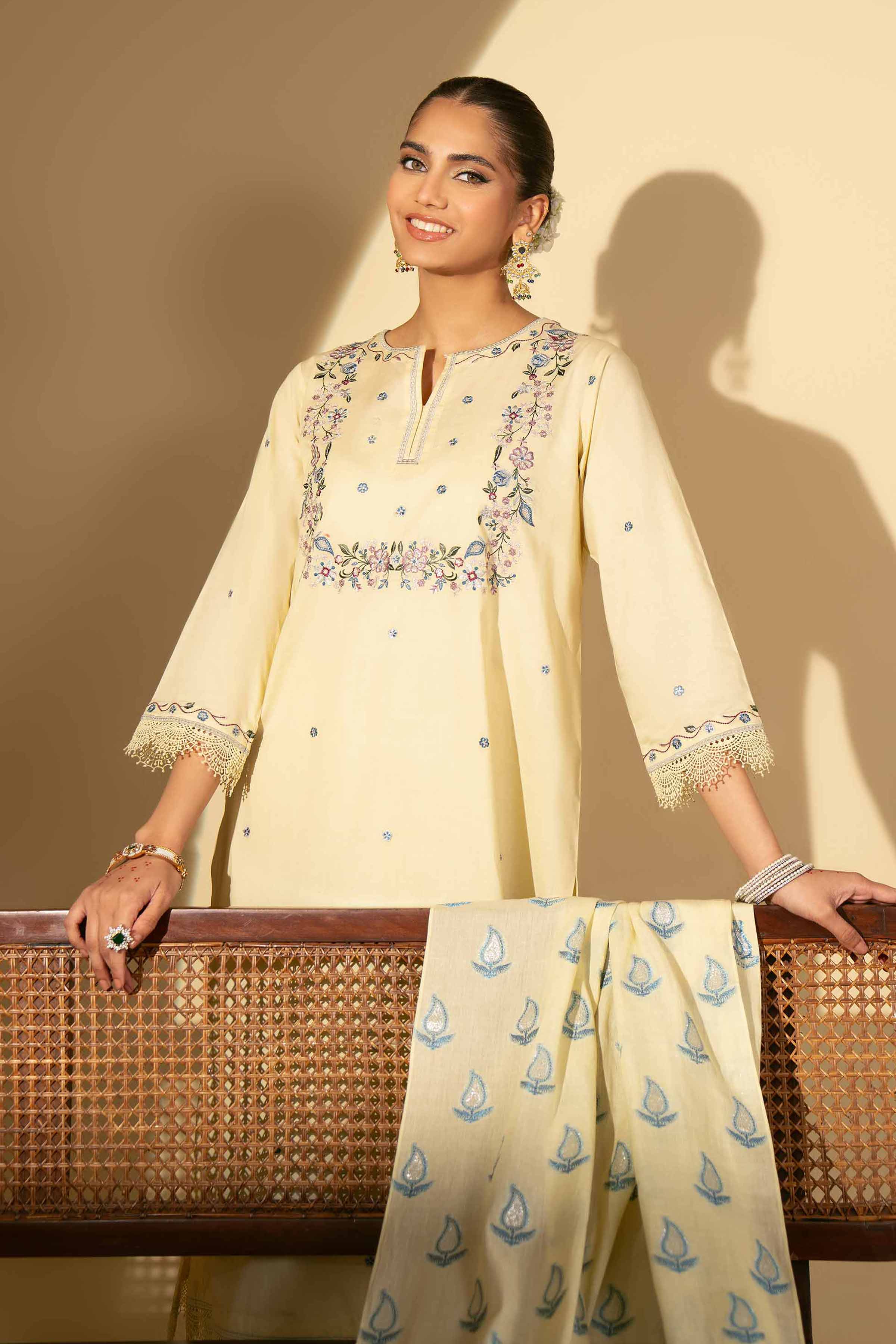 3 Piece -Embroidered Suit - KFE25-76