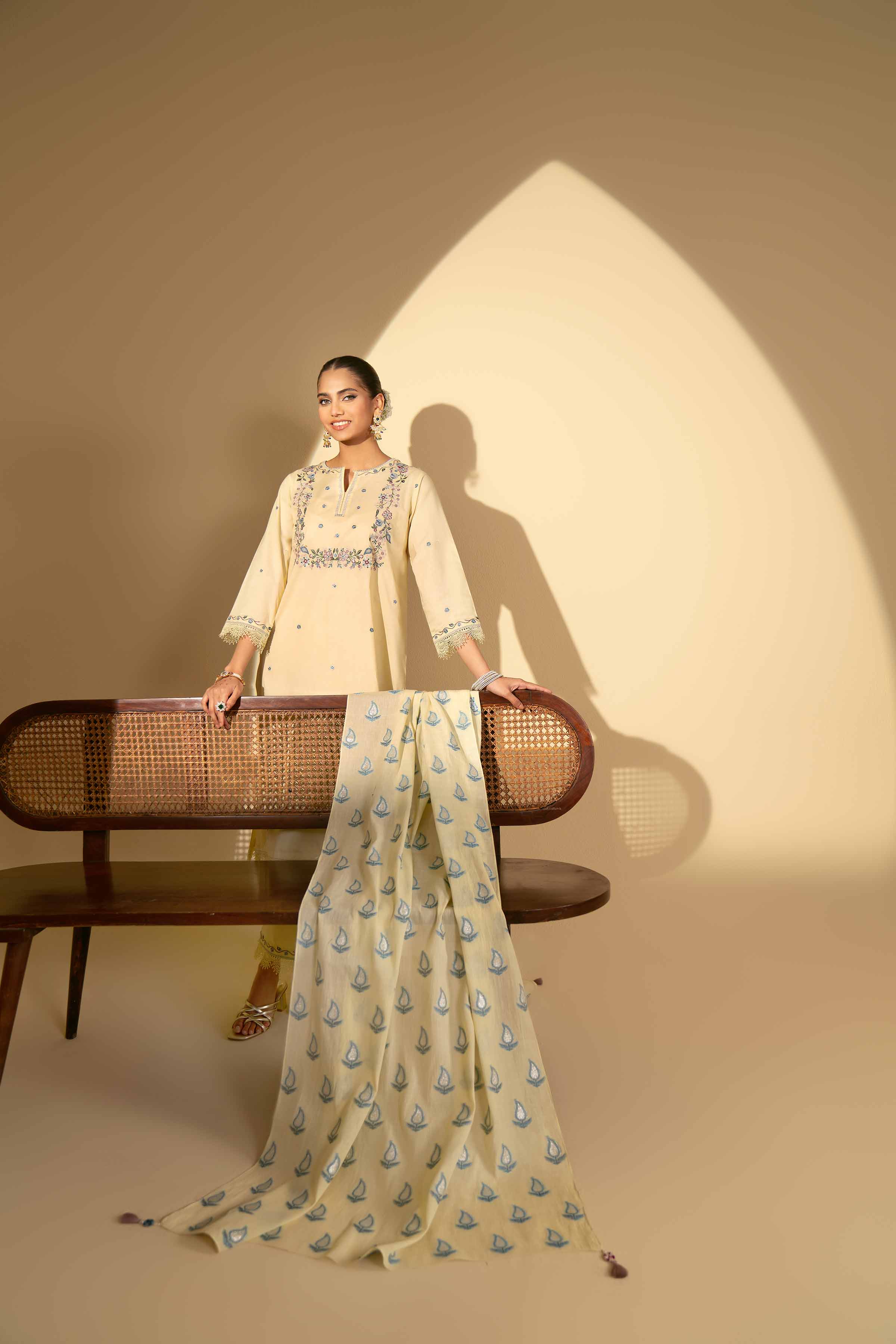 3 Piece -Embroidered Suit - KFE25-76